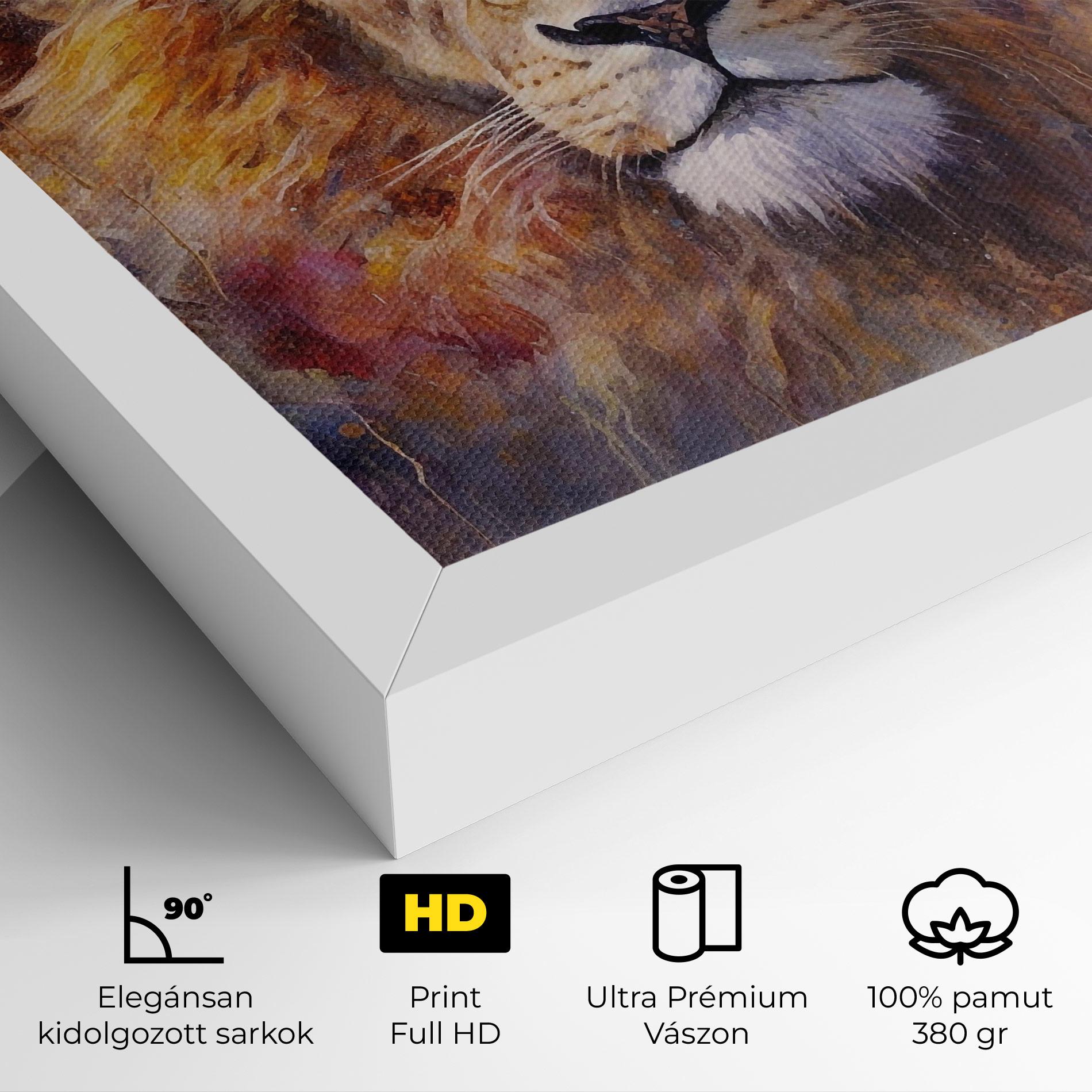 Vászonkép Abstract Lion Head mockup 4