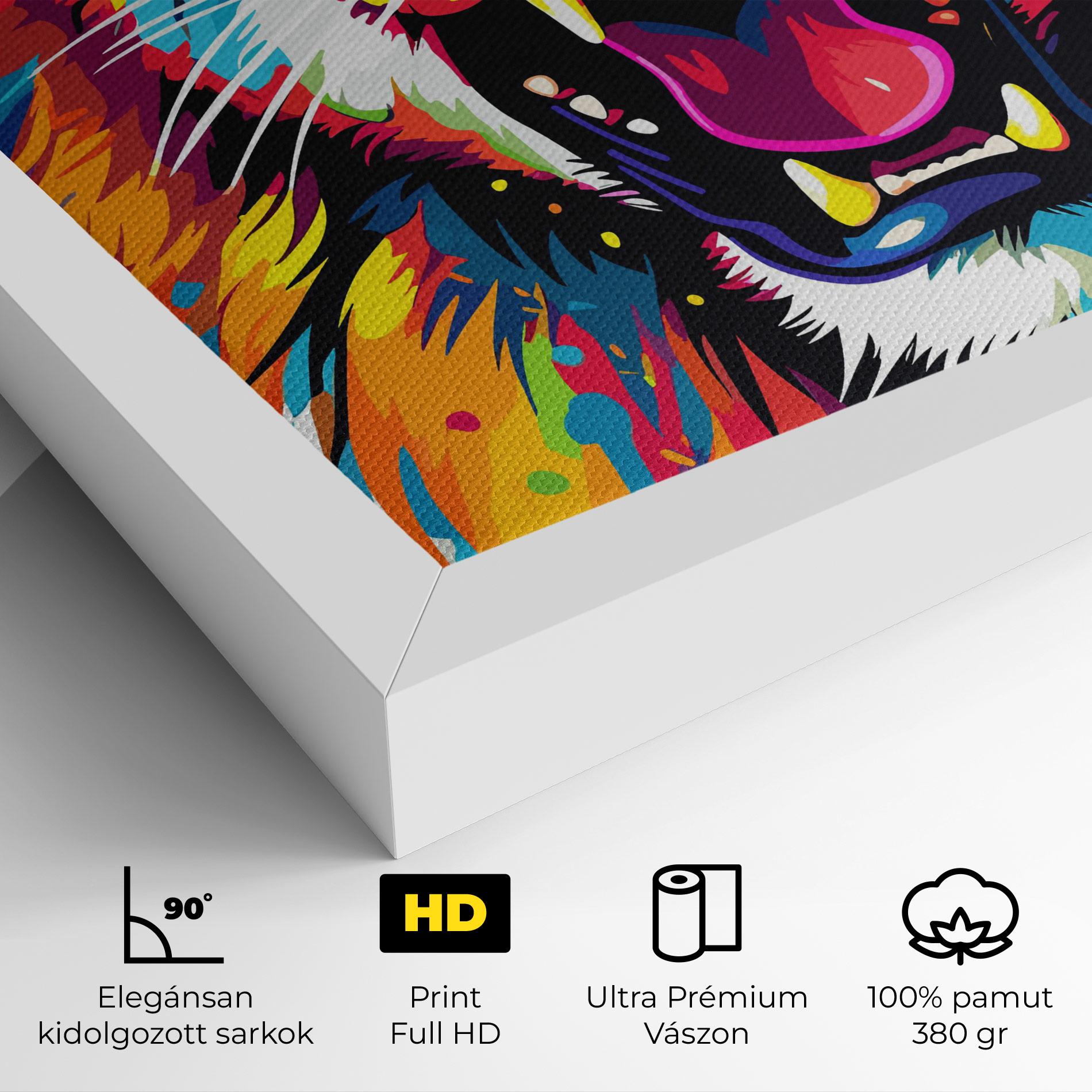 Vászonkép Angry Lion Mix mockup 4