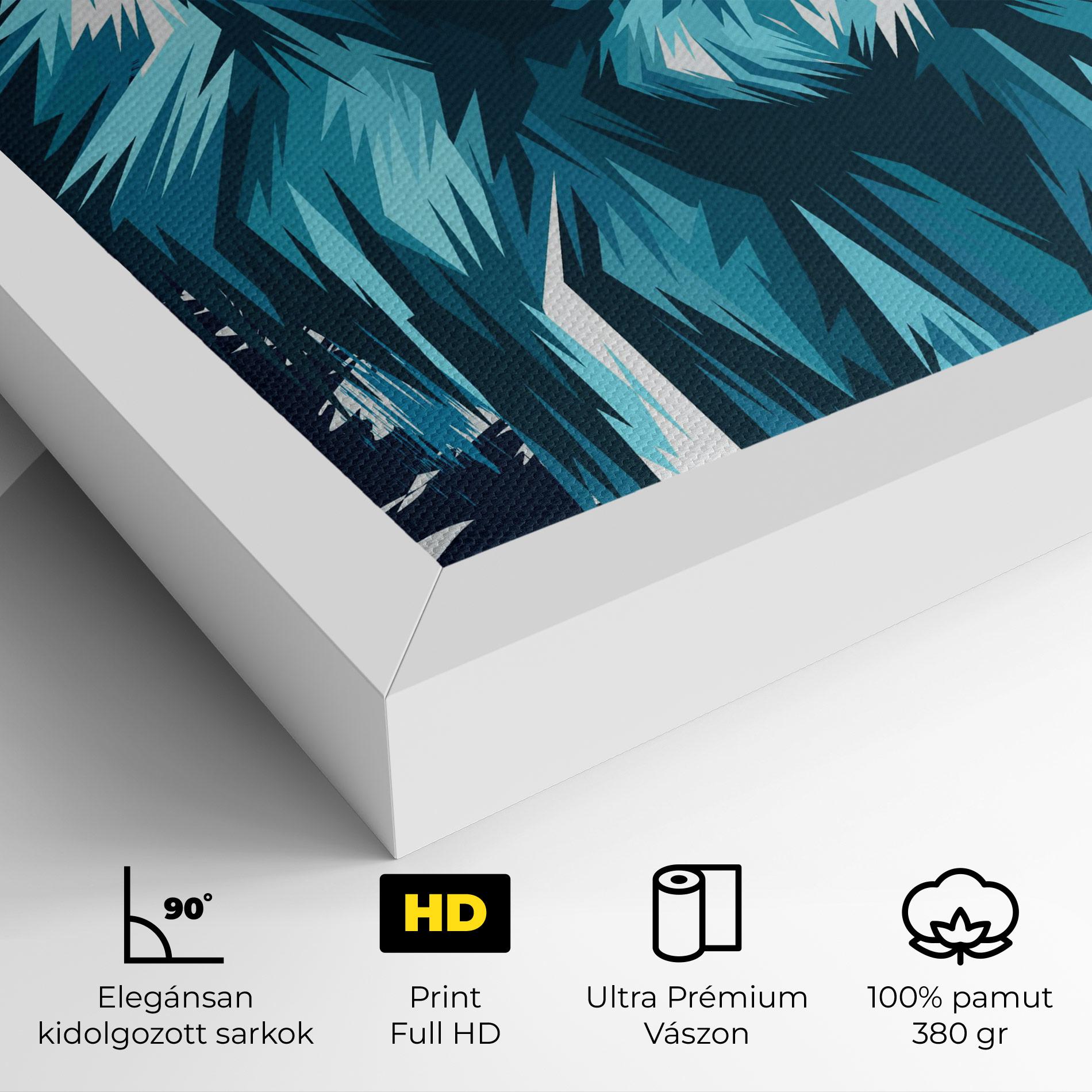 Vászonkép Blue Lion Head mockup 4
