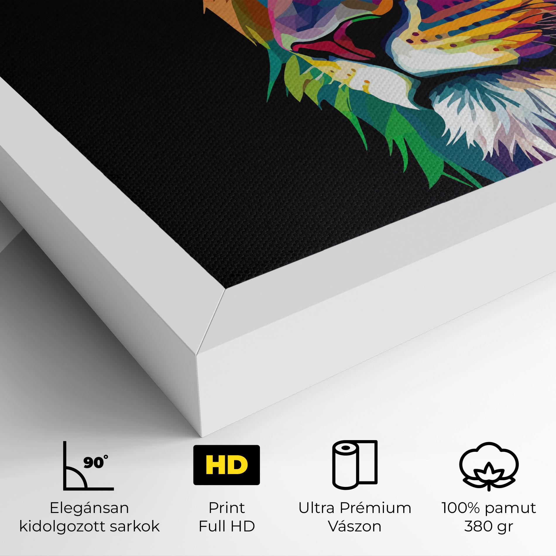 Vászonkép Colorful Lion mockup 4