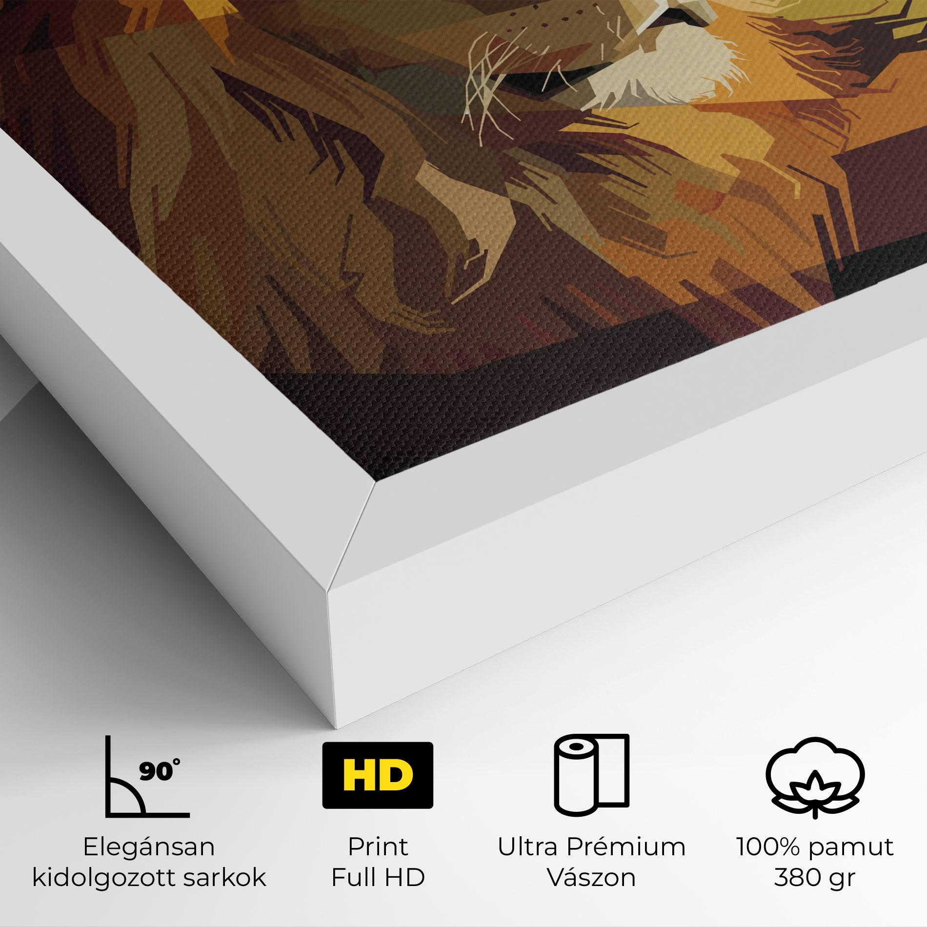 Vászonkép Lion Art mockup 4