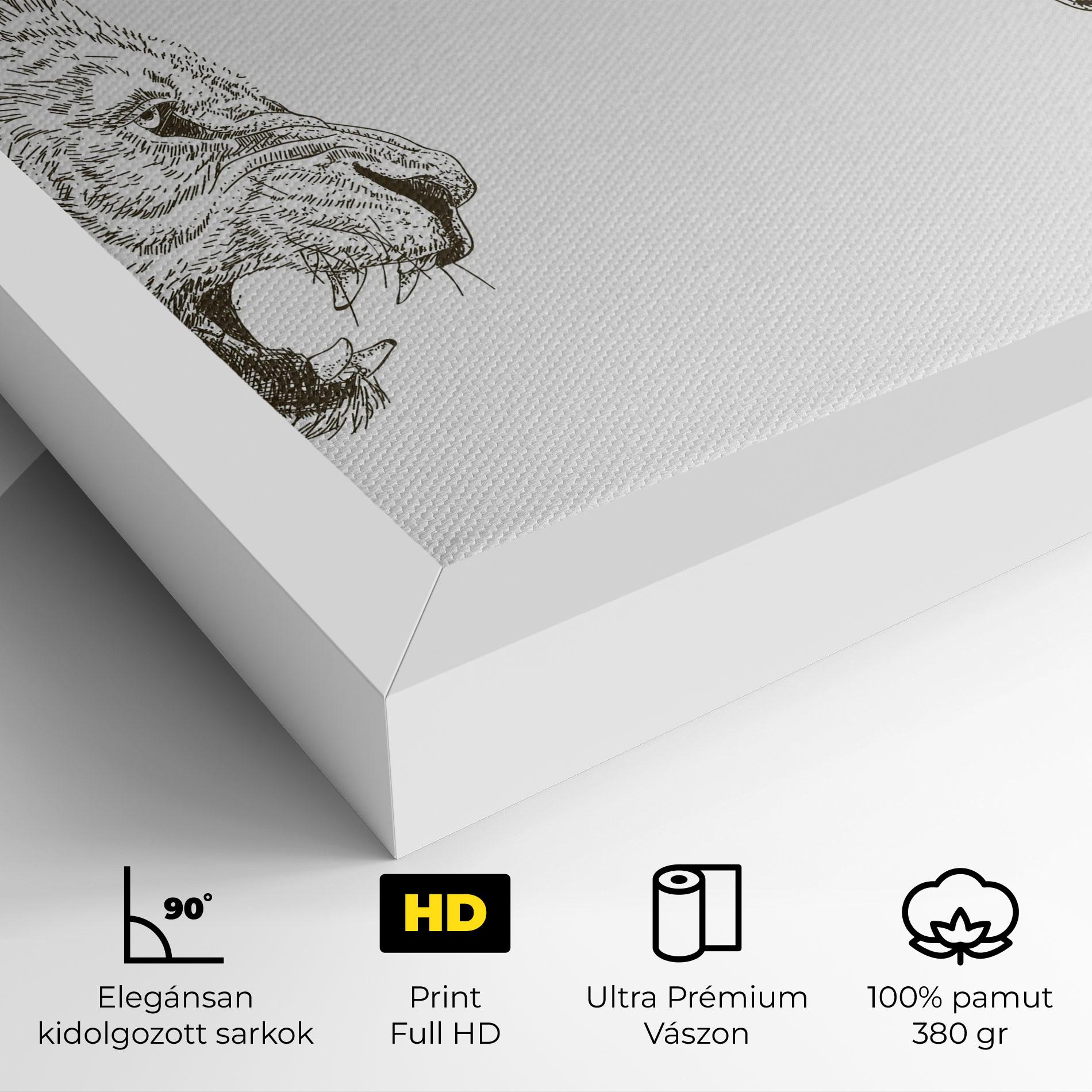 Vászonkép Lion For Text mockup 4