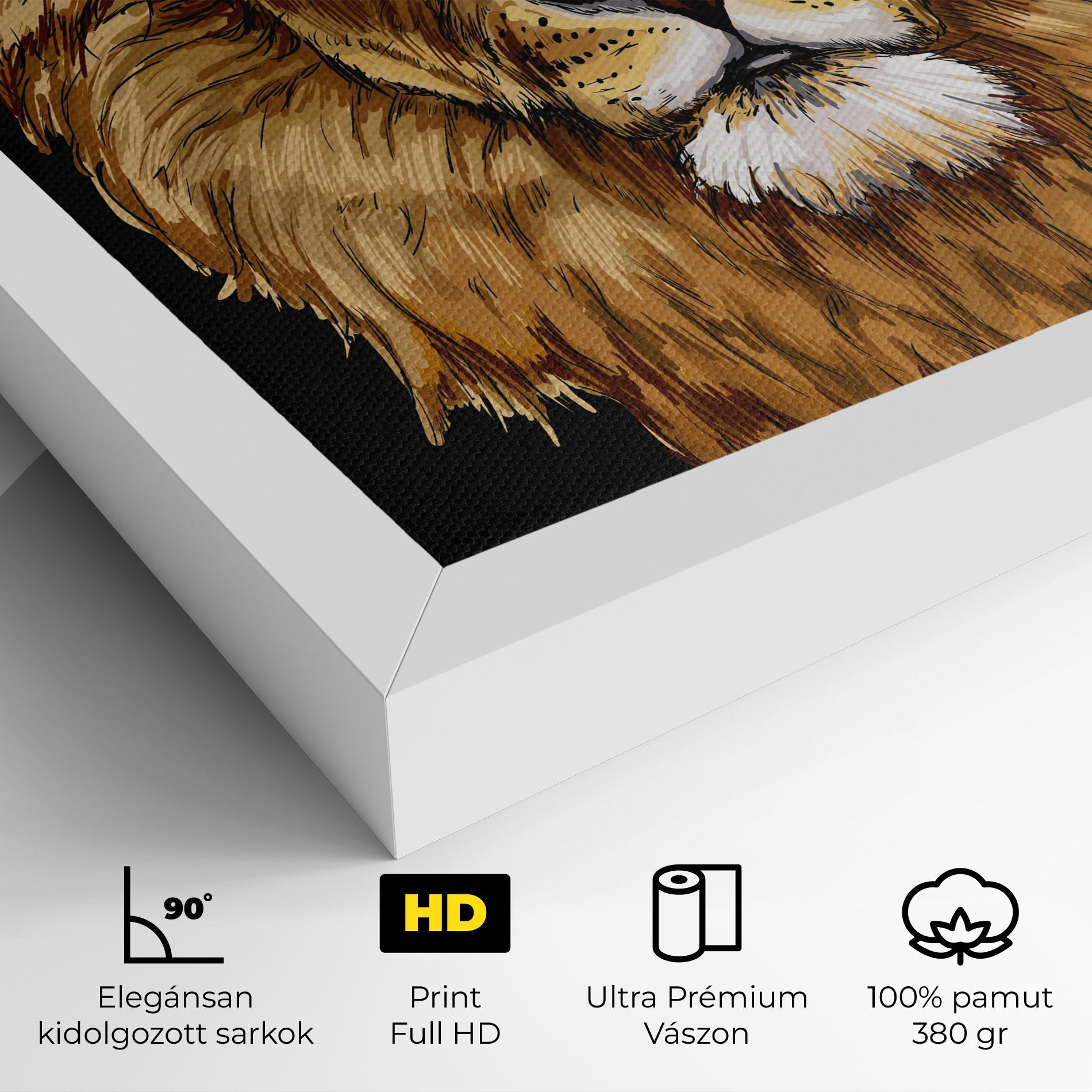 Vászonkép Lion Head mockup 4