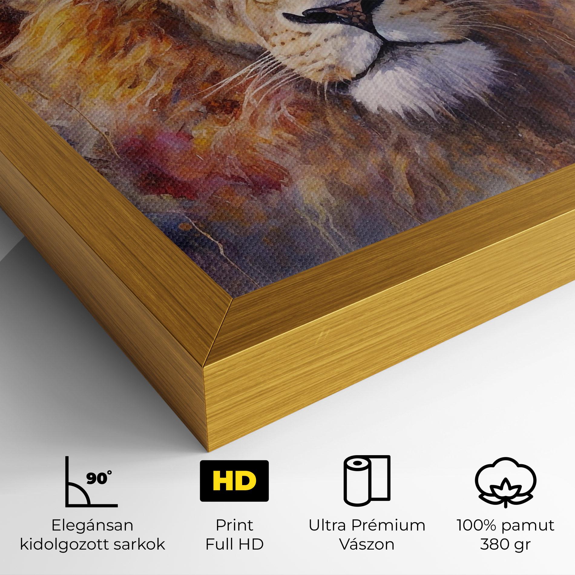 Vászonkép Abstract Lion Head mockup 4