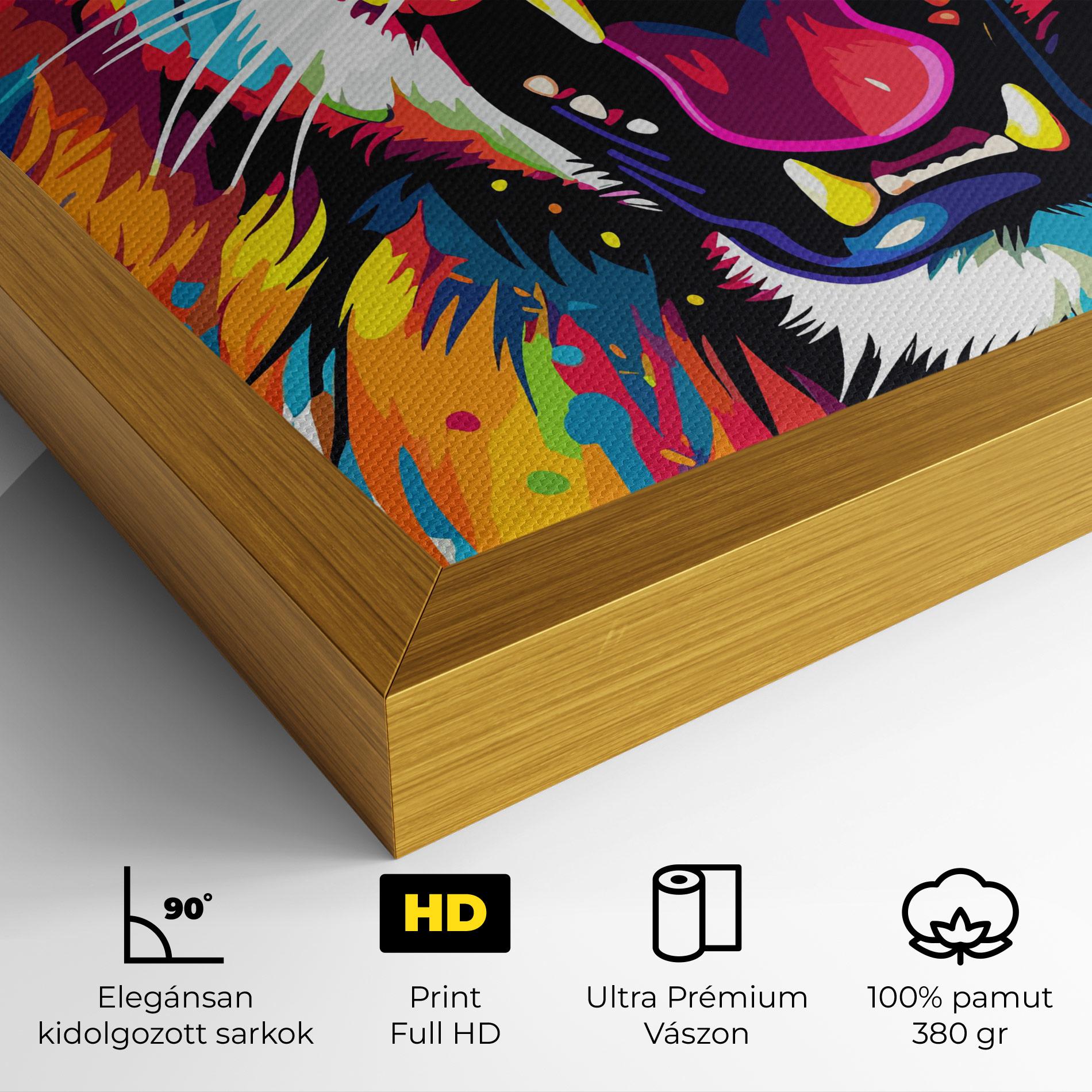 Vászonkép Angry Lion Mix mockup 4
