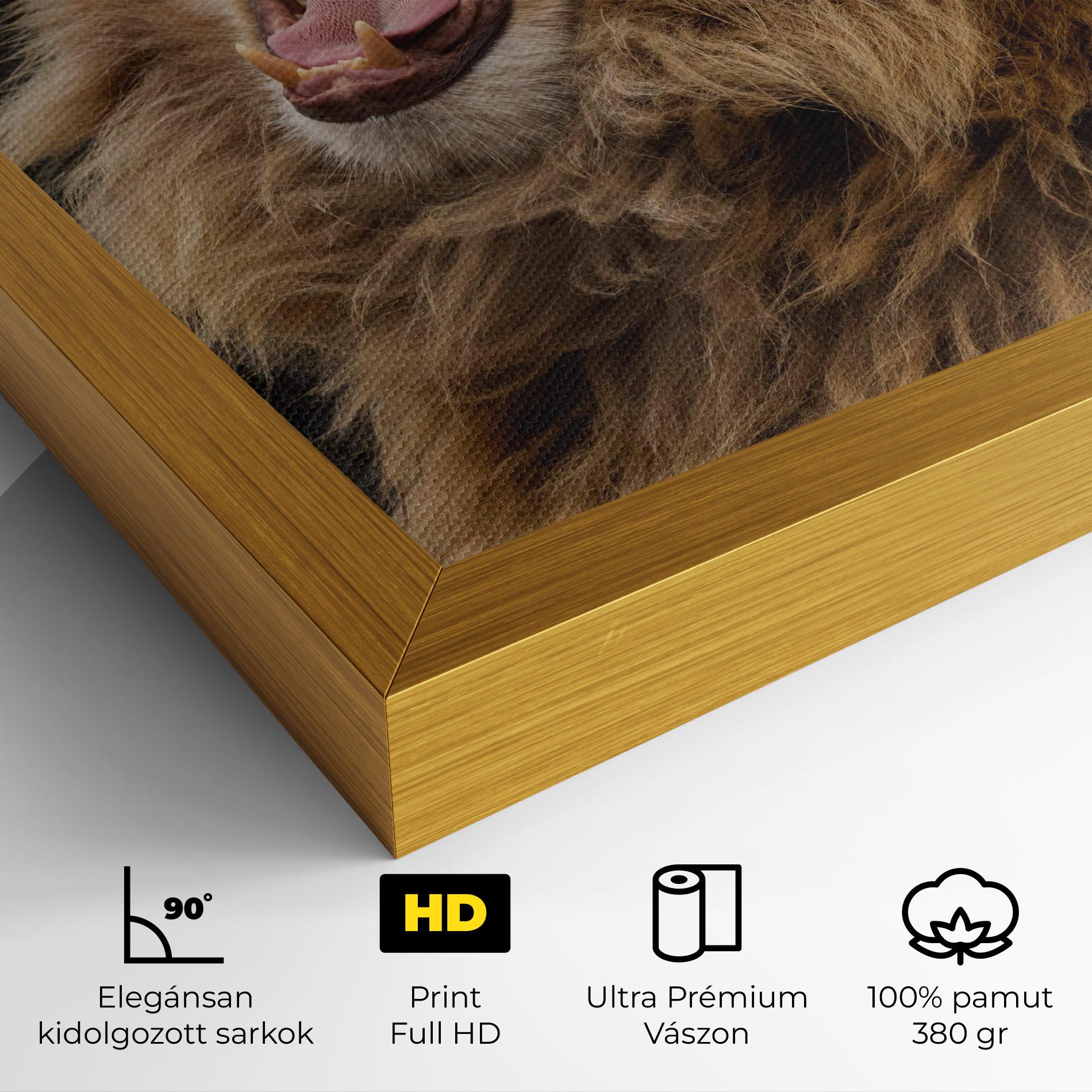 Vászonkép Angry Lion mockup 4