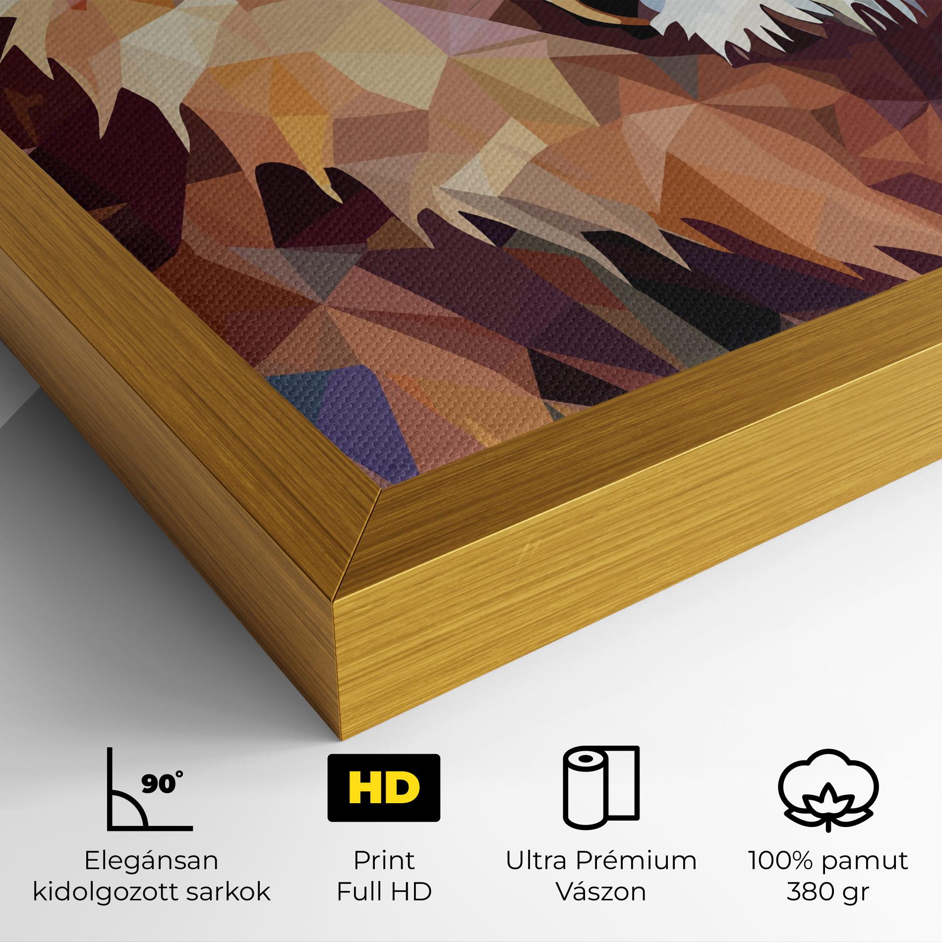 Vászonkép Artistic Lion Head mockup 4