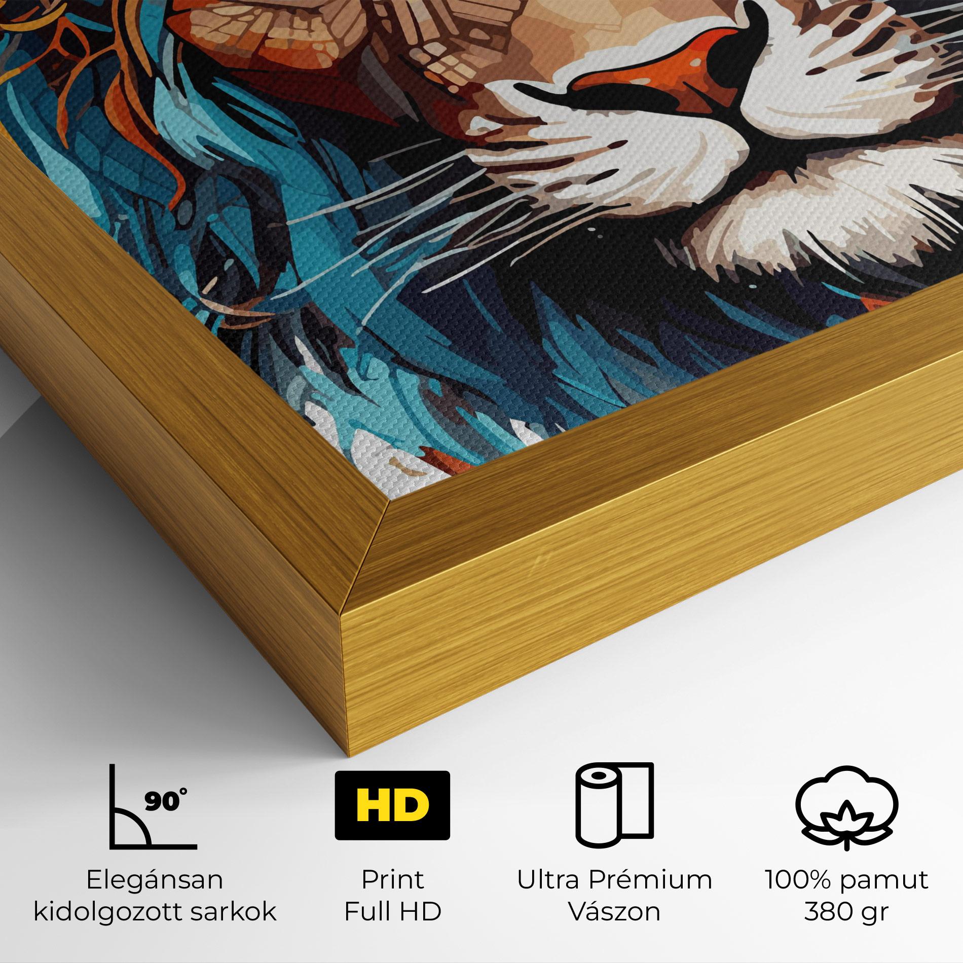 Vászonkép Blue Orange Lion mockup 4