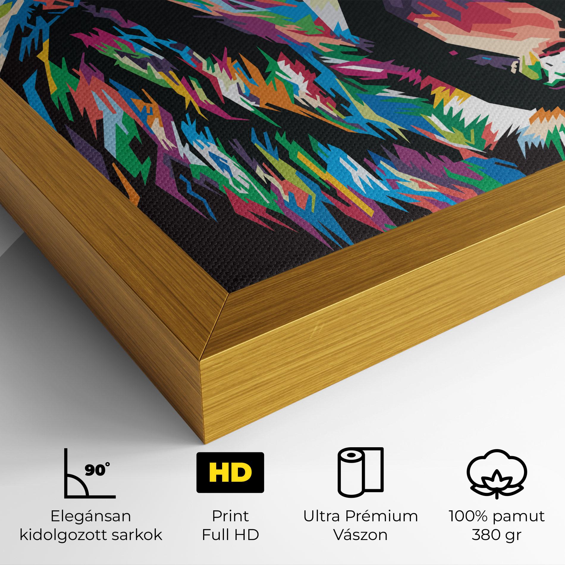 Vászonkép Green Blue Lion mockup 4