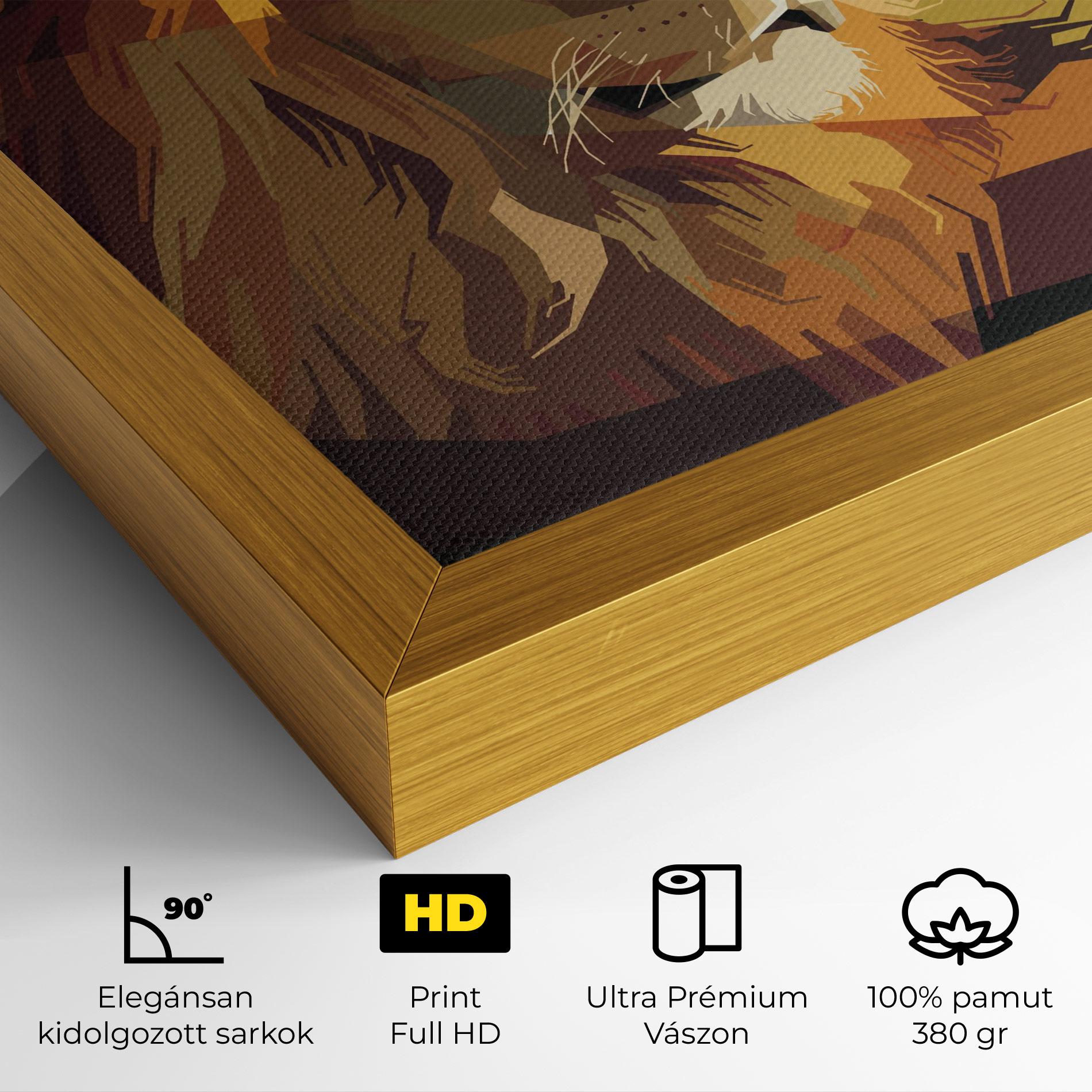 Vászonkép Lion Art mockup 4
