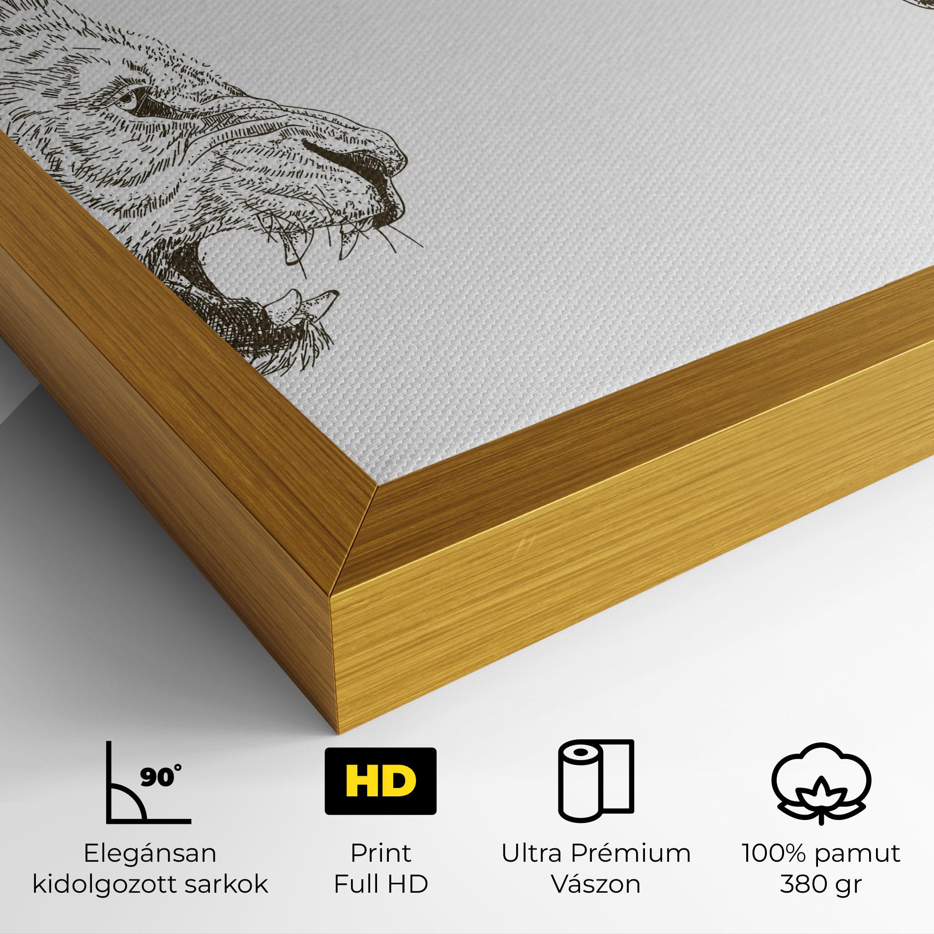 Vászonkép Lion For Text mockup 4