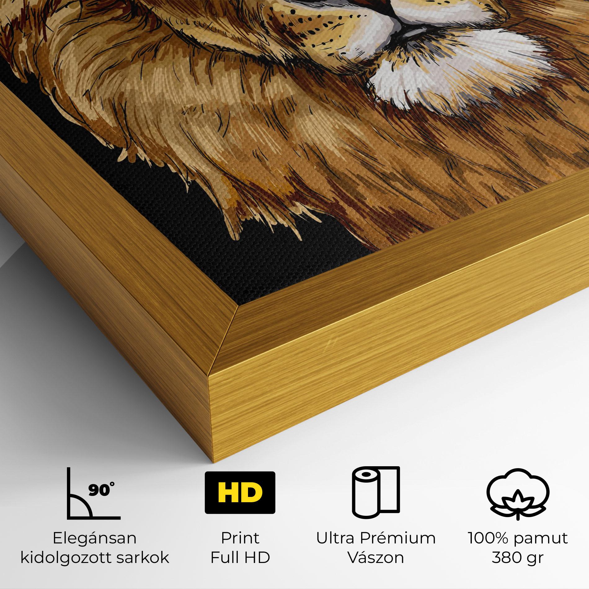 Vászonkép Lion Head mockup 4