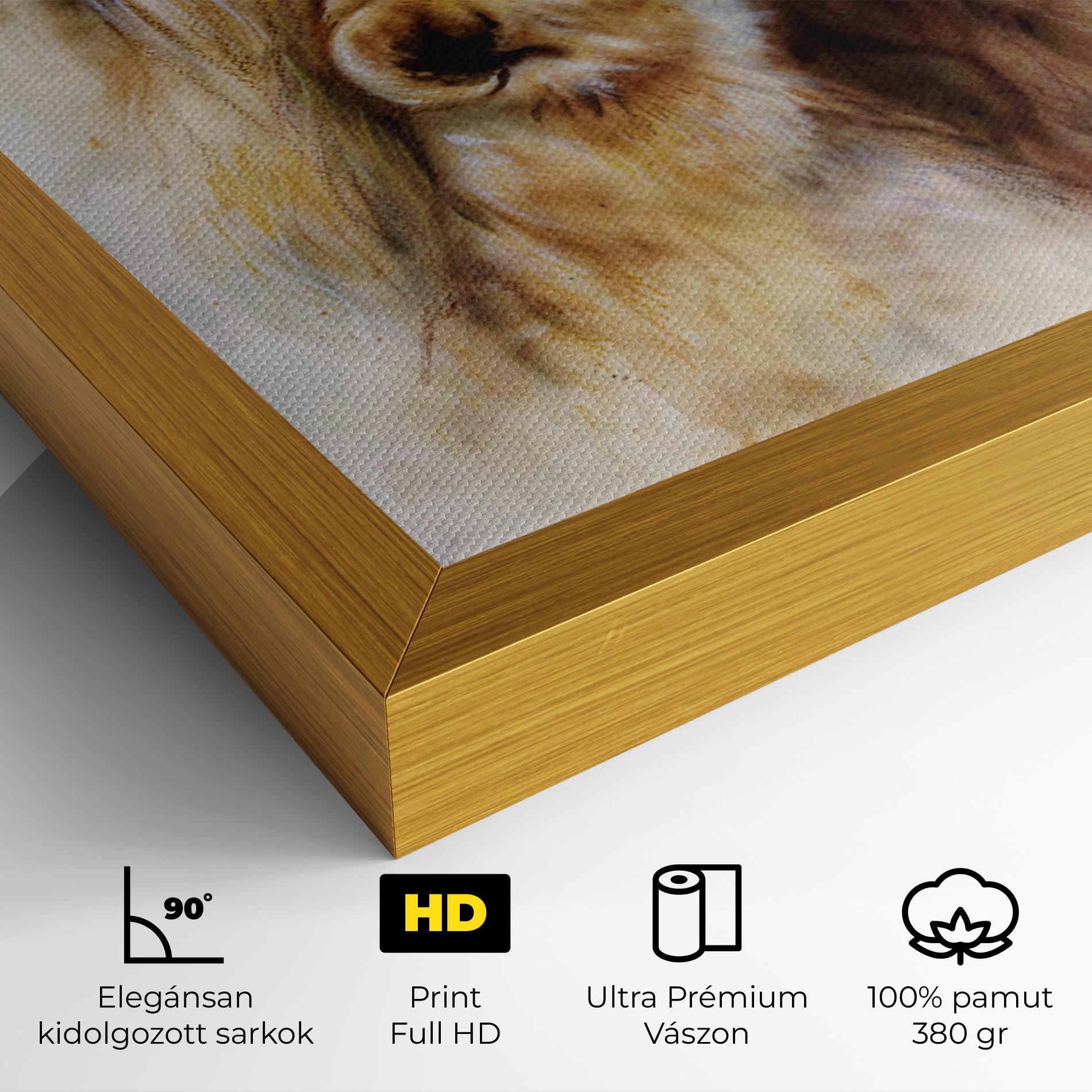 Vászonkép Lion Love mockup 4