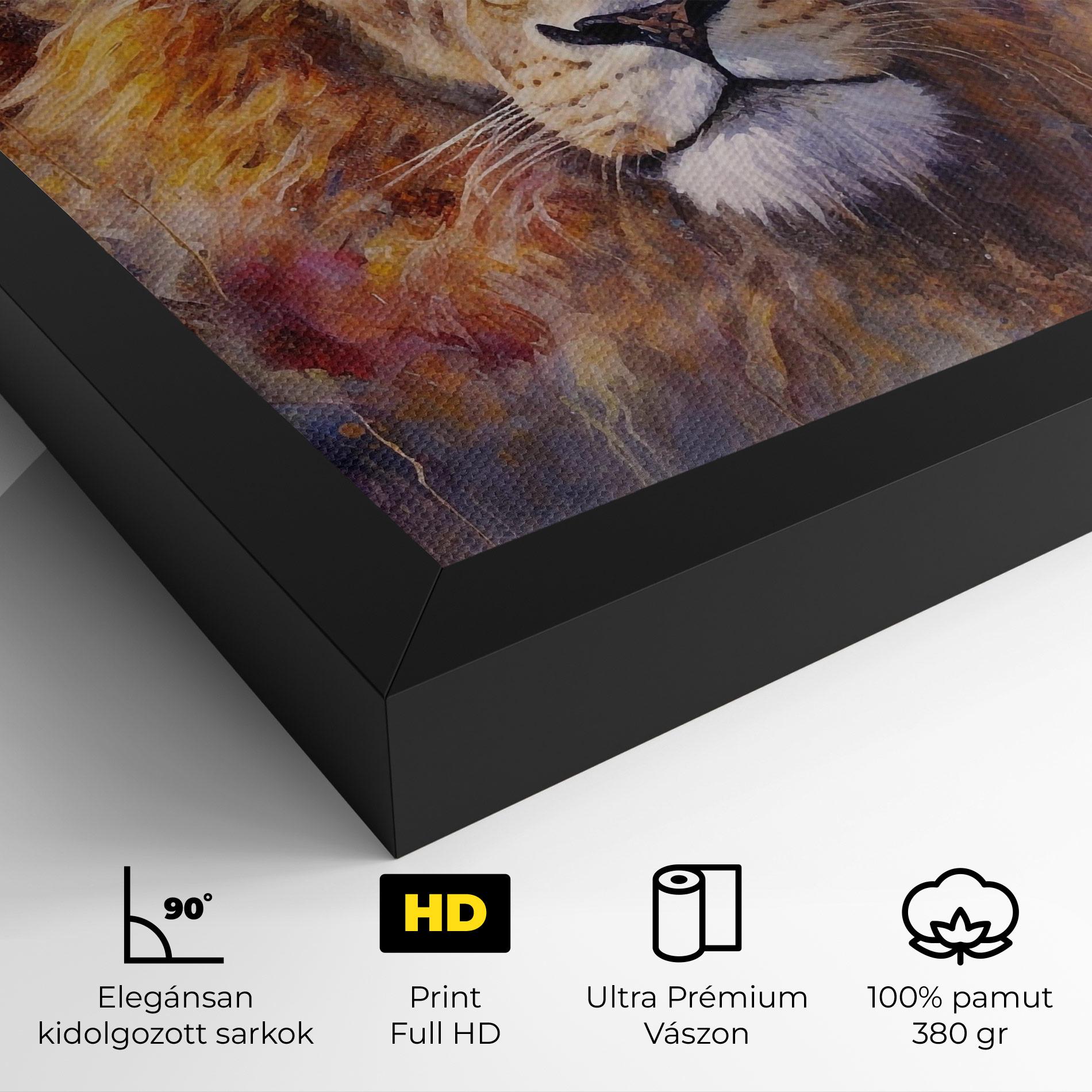 Vászonkép Abstract Lion Head mockup 4