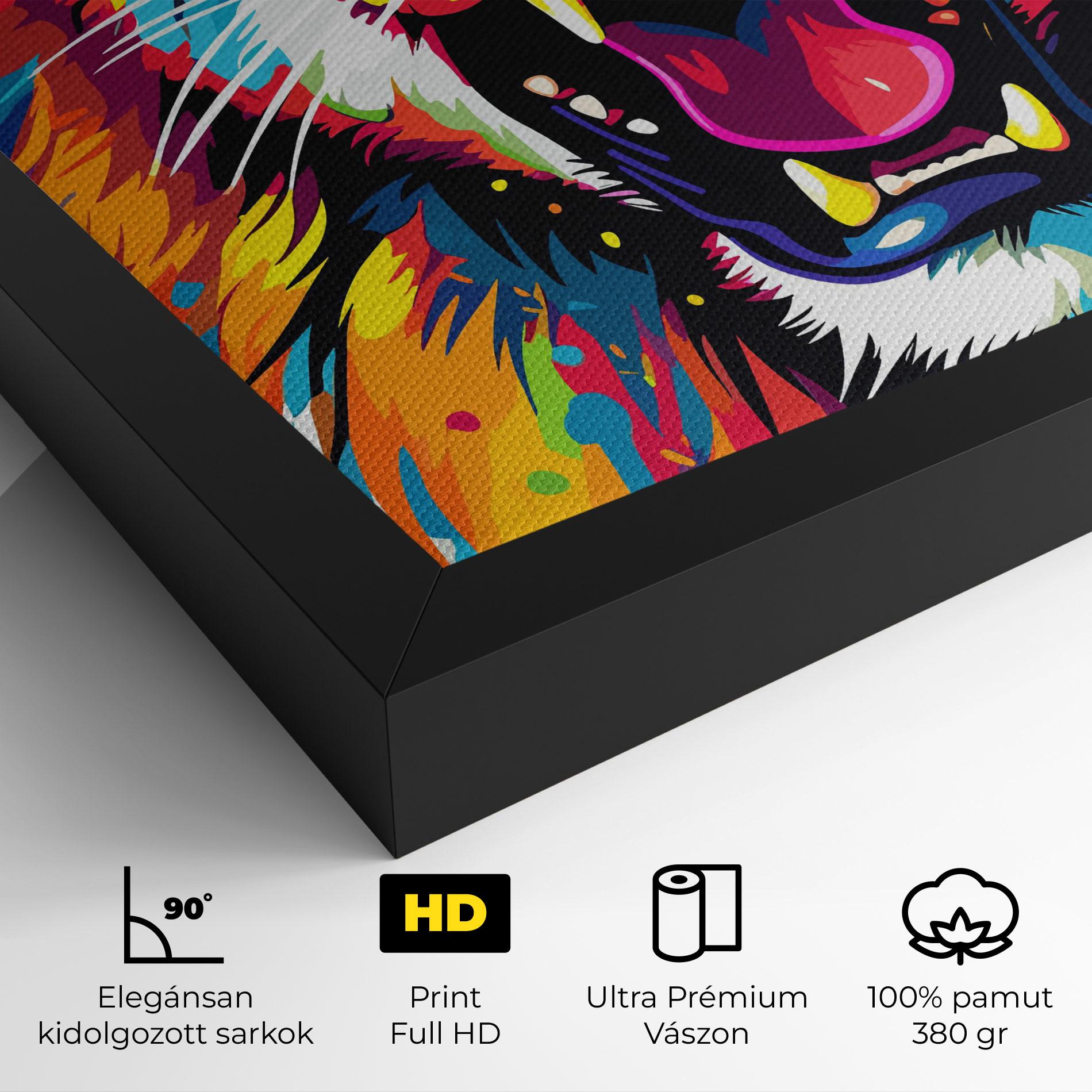 Vászonkép Angry Lion Mix mockup 4
