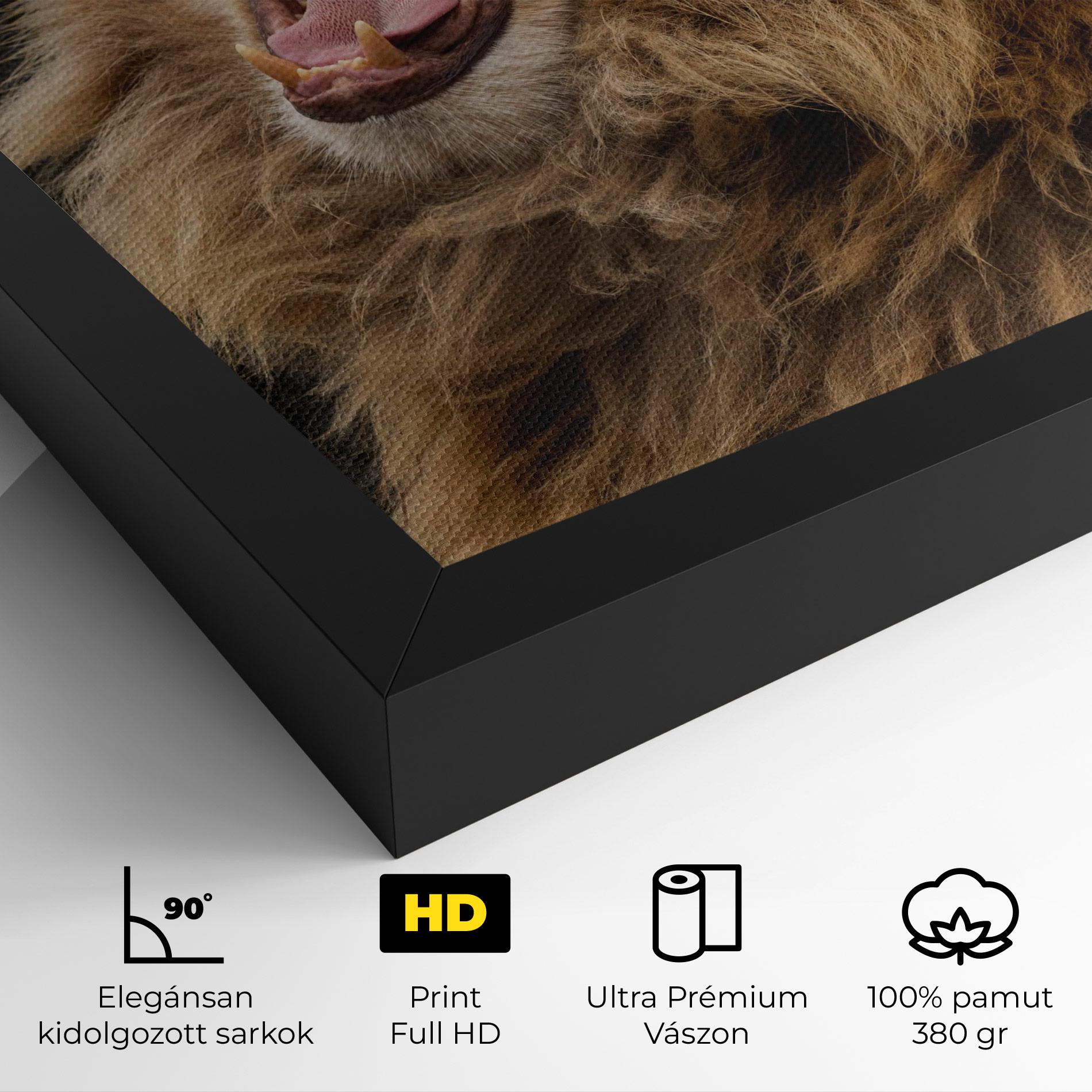 Vászonkép Angry Lion mockup 4