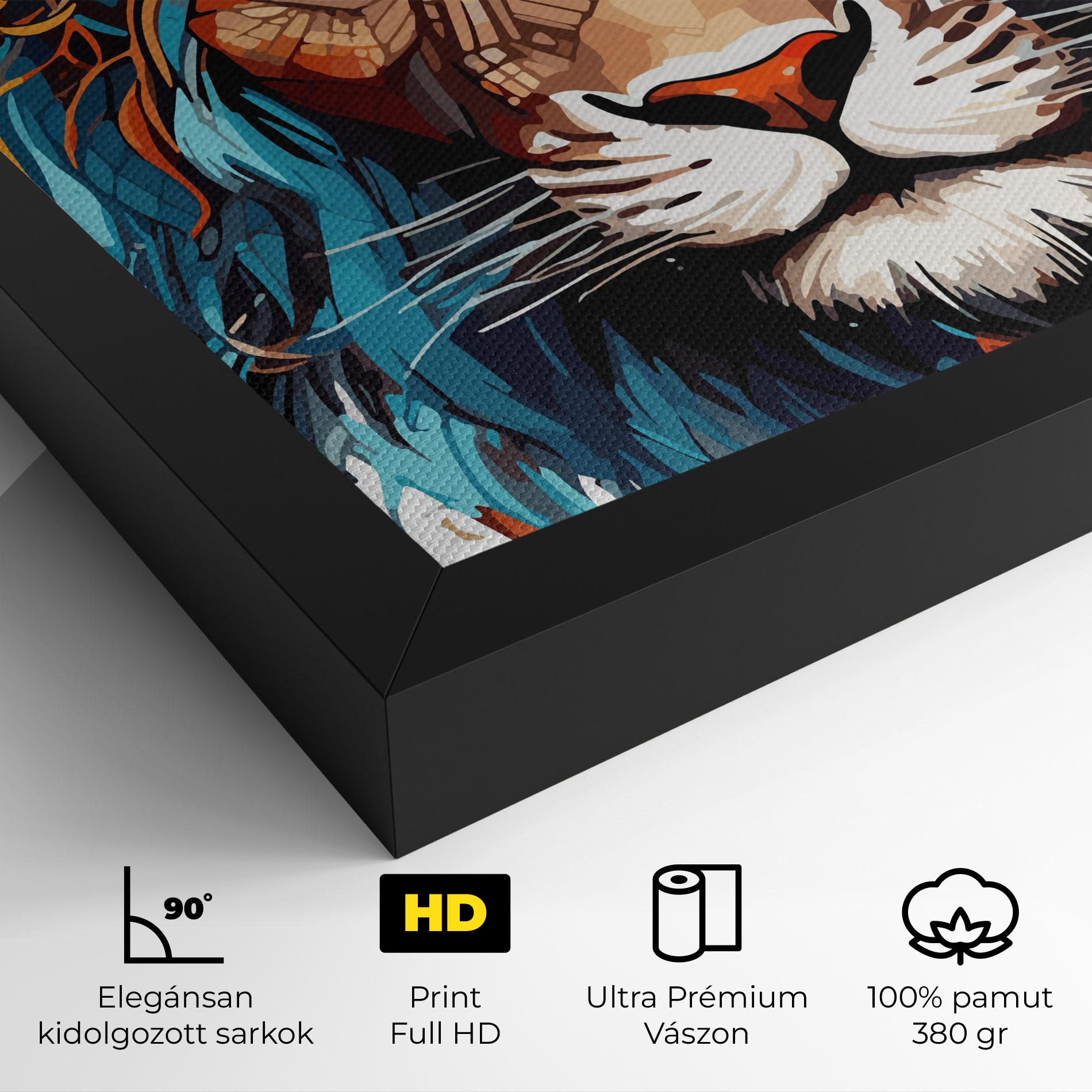 Vászonkép Blue Orange Lion mockup 4