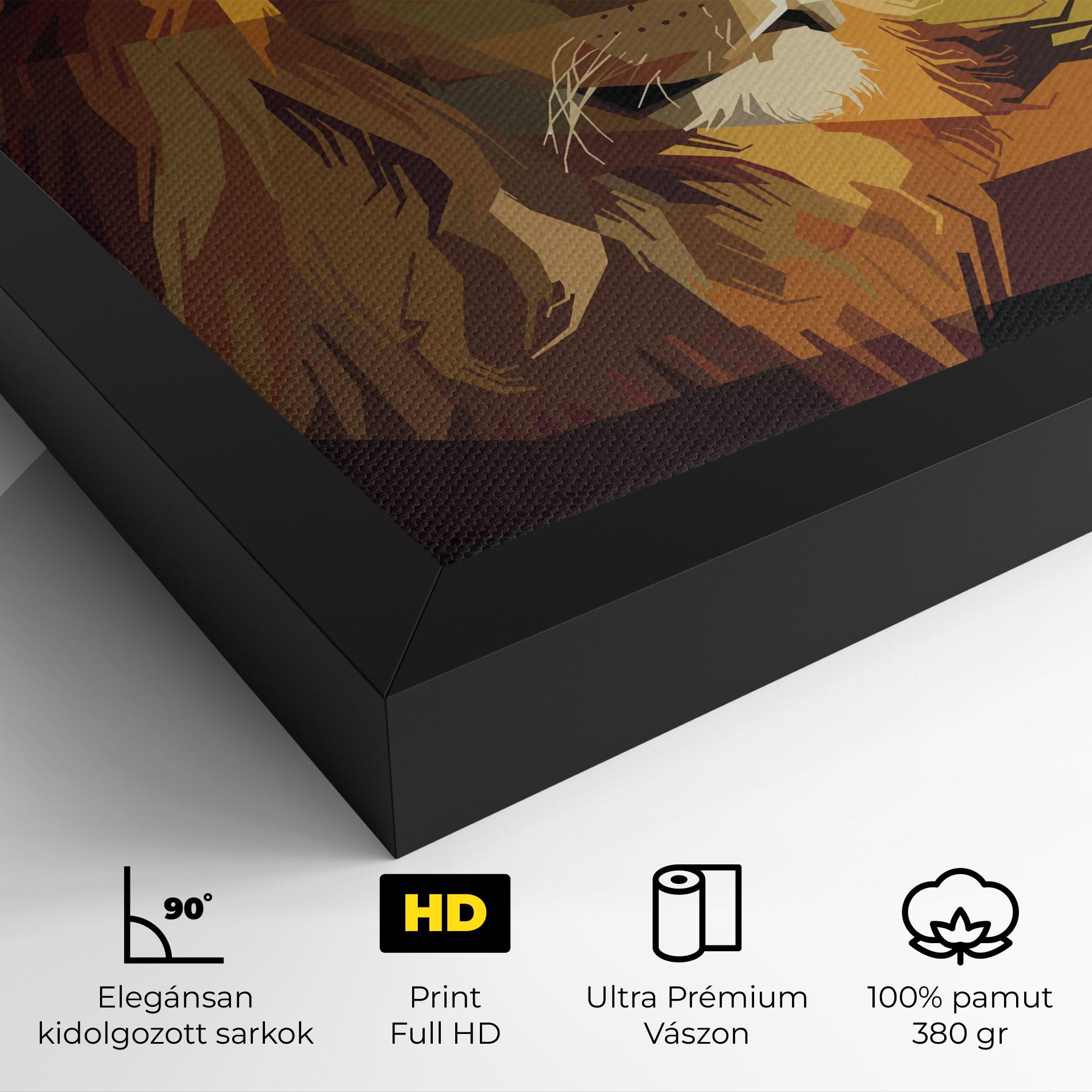 Vászonkép Lion Art mockup 4