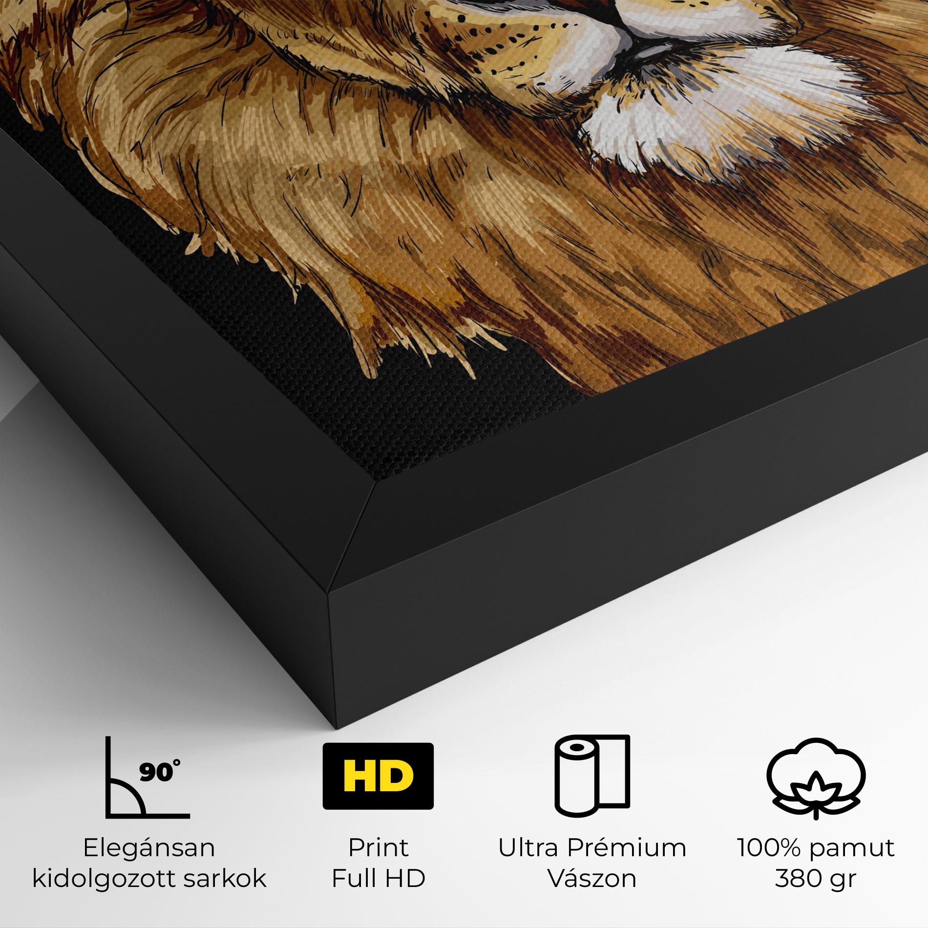 Vászonkép Lion Head mockup 4