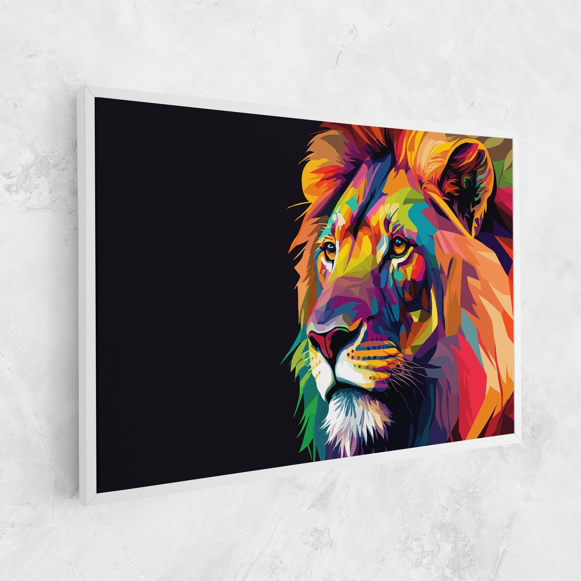 Vászonkép Colorful Lion mockup 1