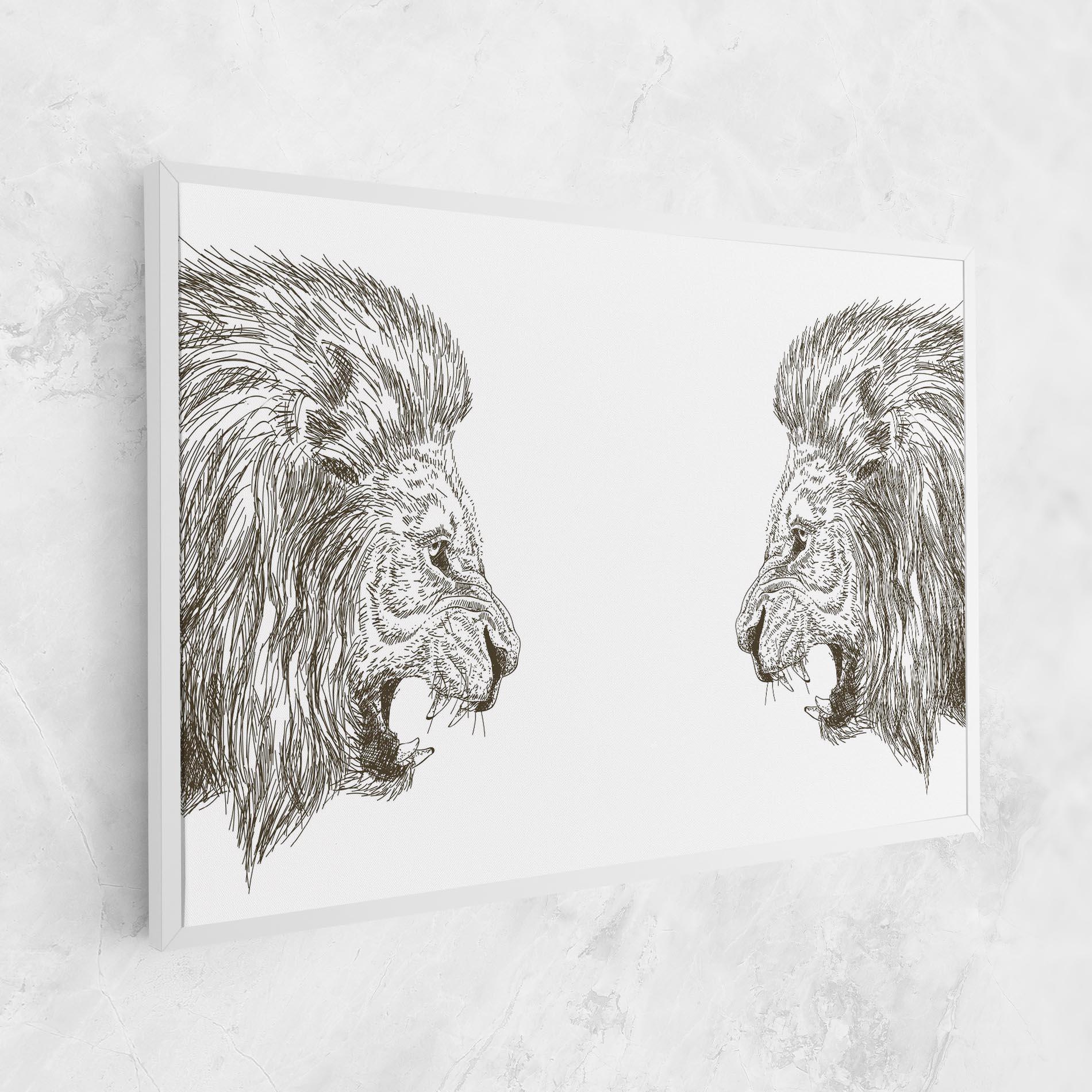 Vászonkép Lion For Text mockup 1