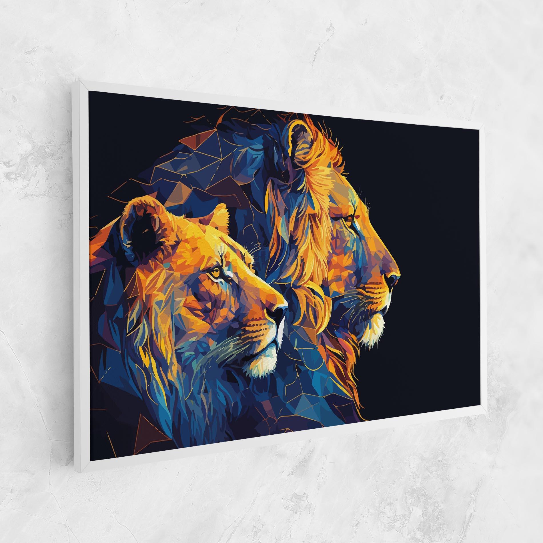 Vászonkép Orange Blue Lion mockup 1