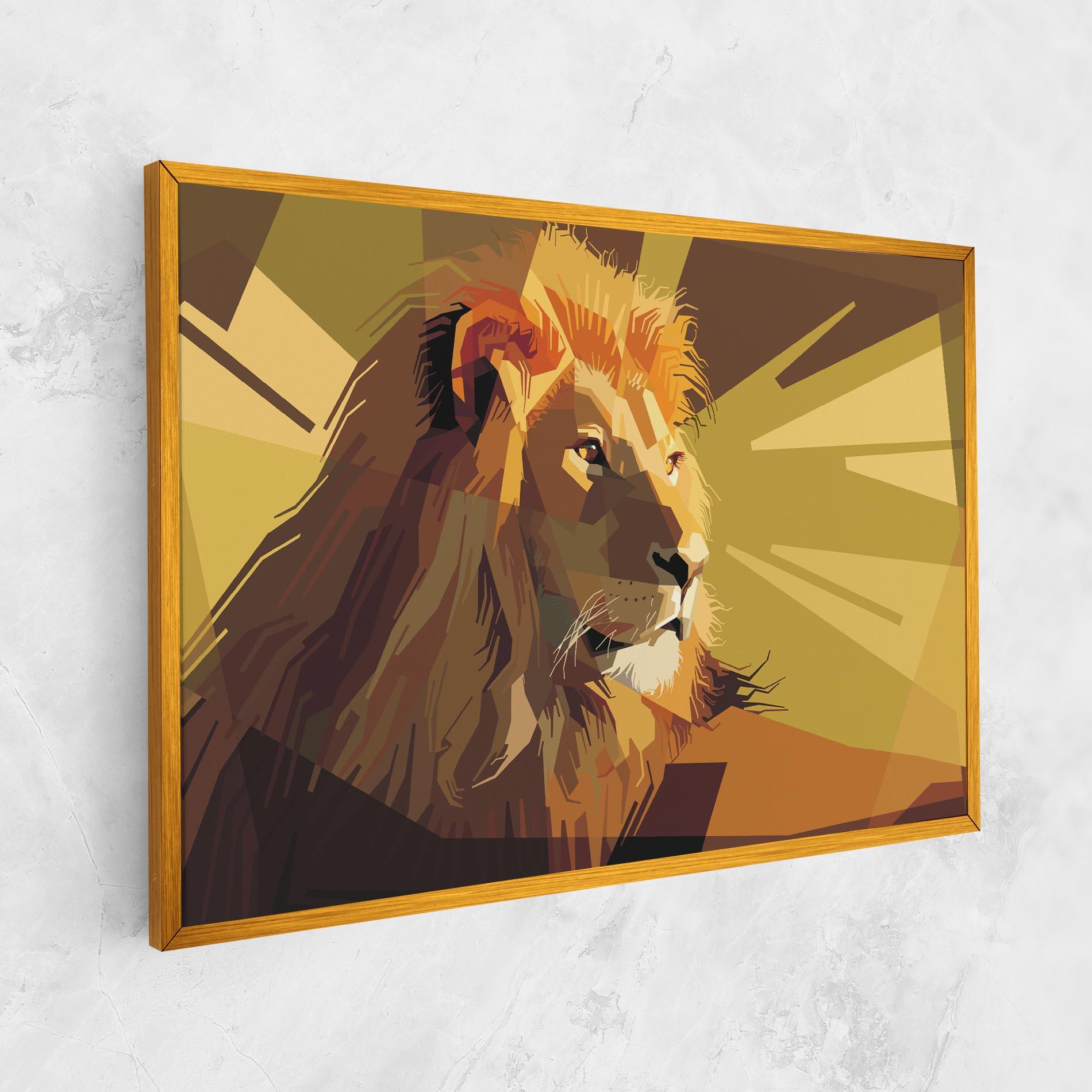 Vászonkép Lion Art mockup 1