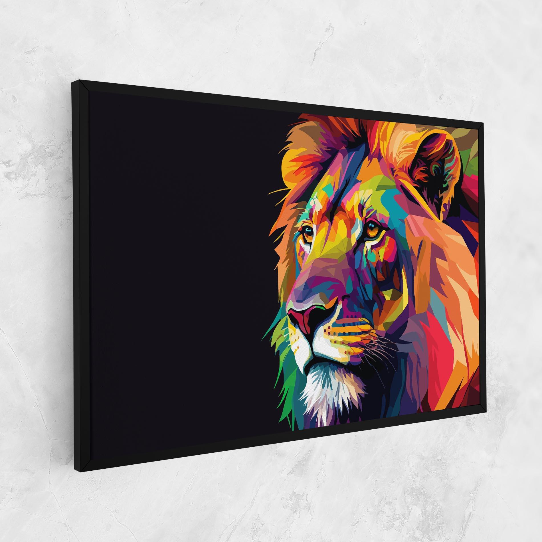 Vászonkép Colorful Lion mockup 1