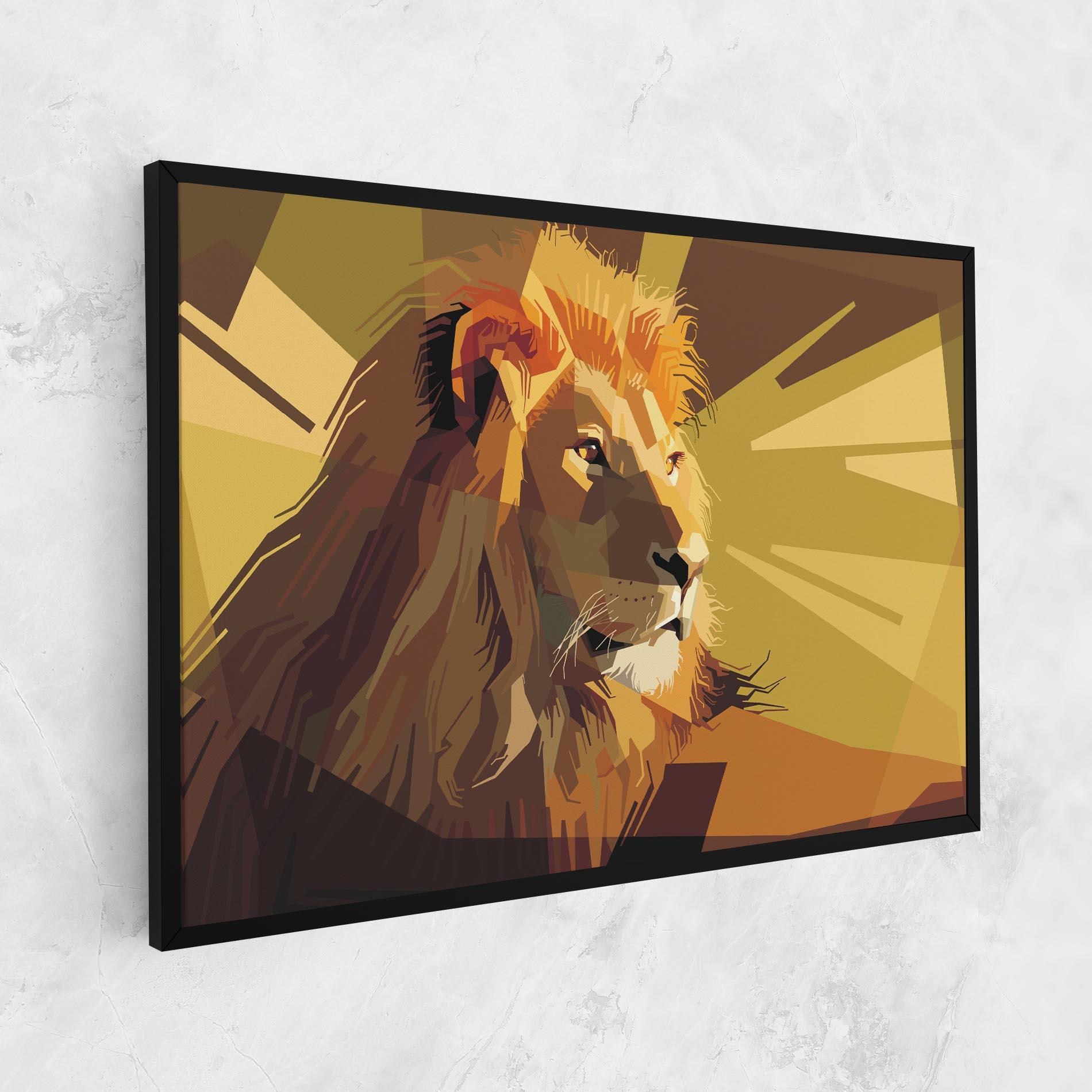 Vászonkép Lion Art mockup 1