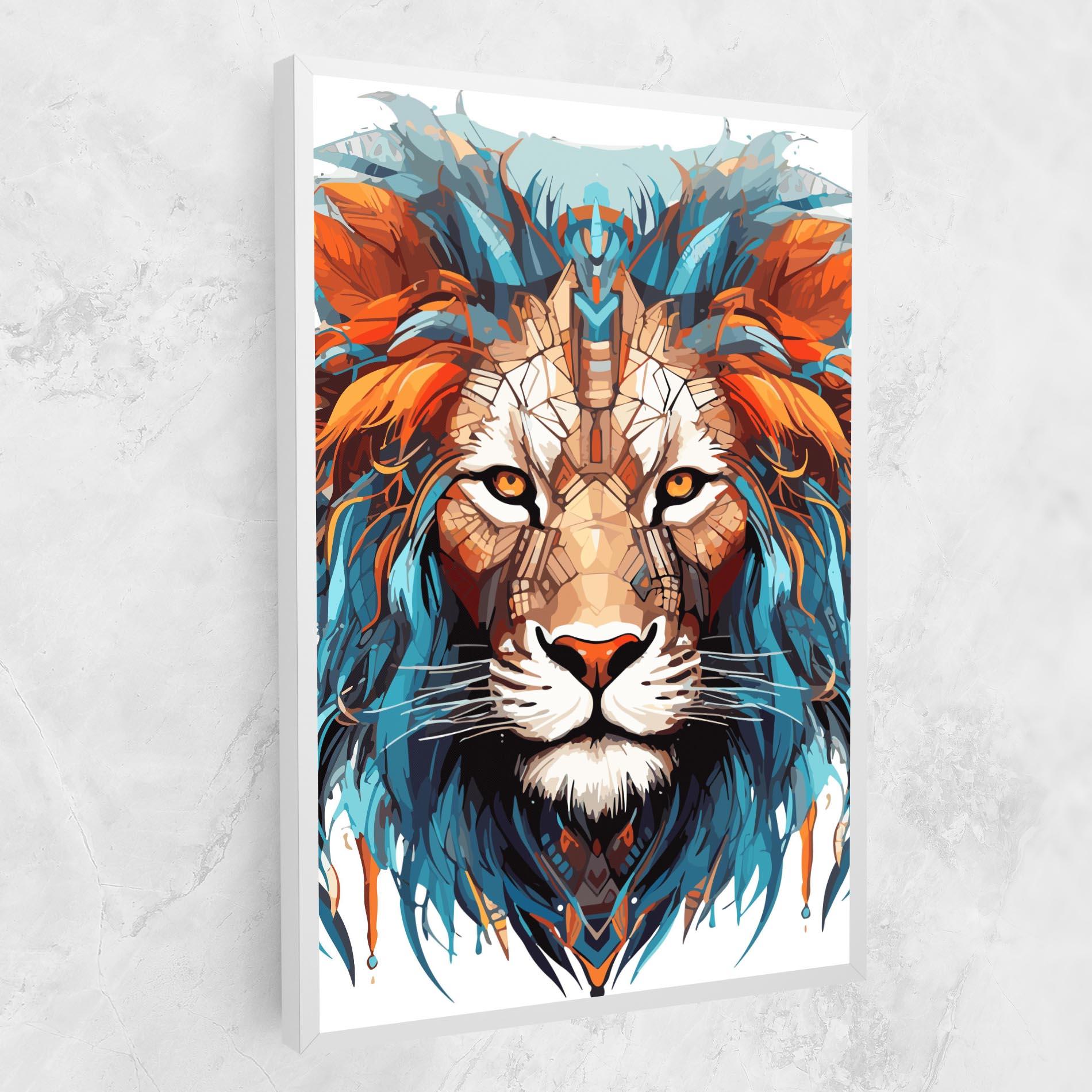 Vászonkép Blue Orange Lion mockup 1