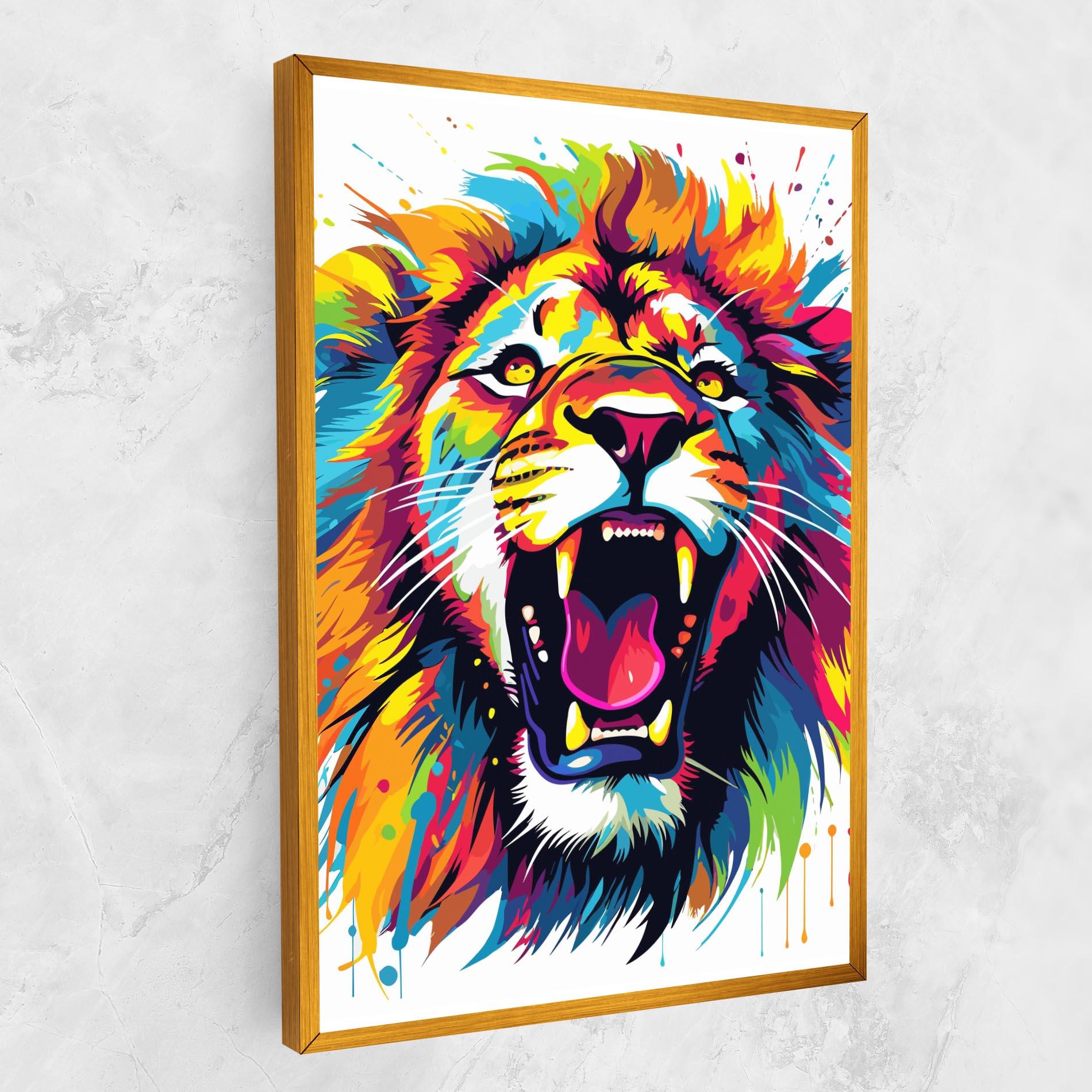 Vászonkép Angry Lion Mix mockup 1