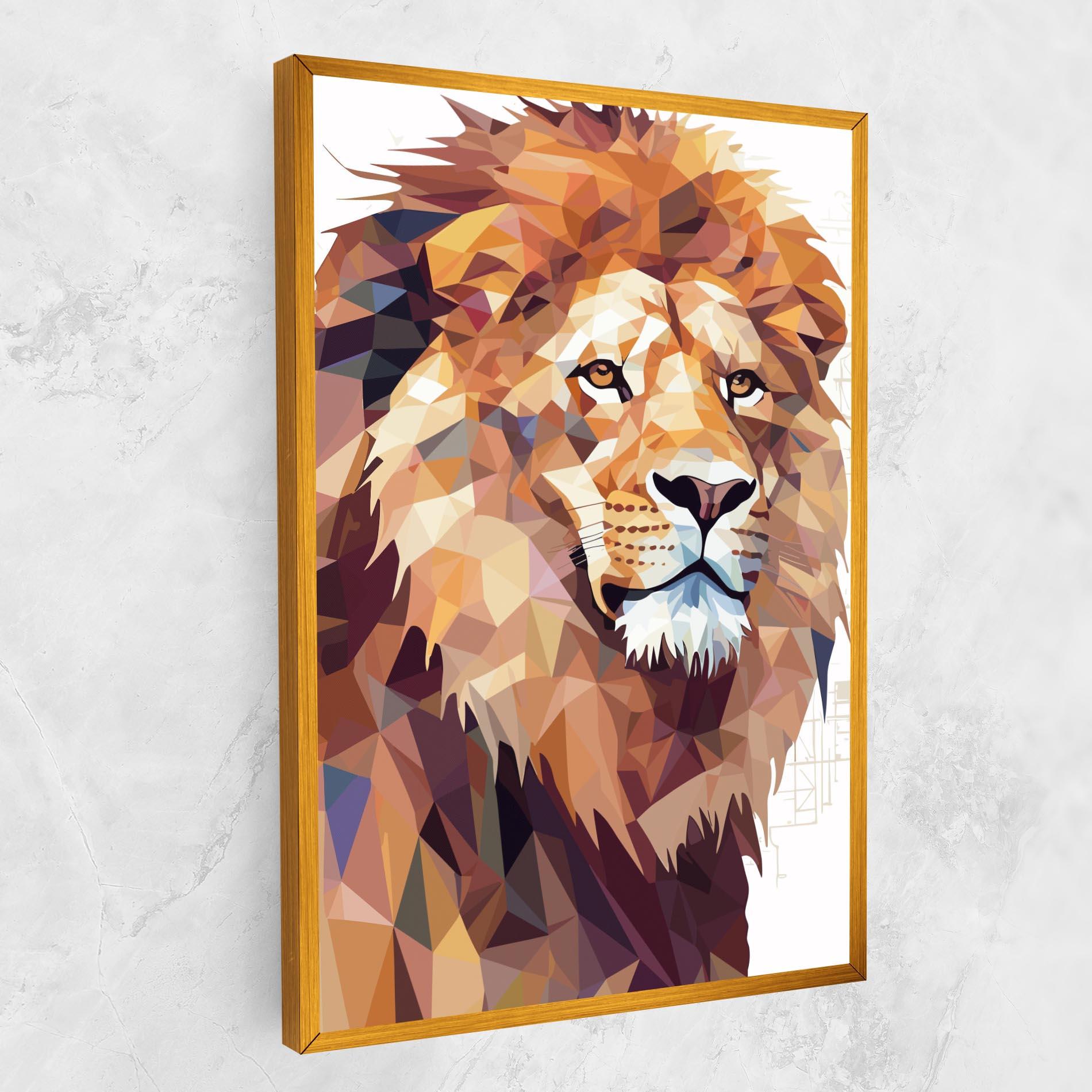 Vászonkép Artistic Lion Head mockup 1