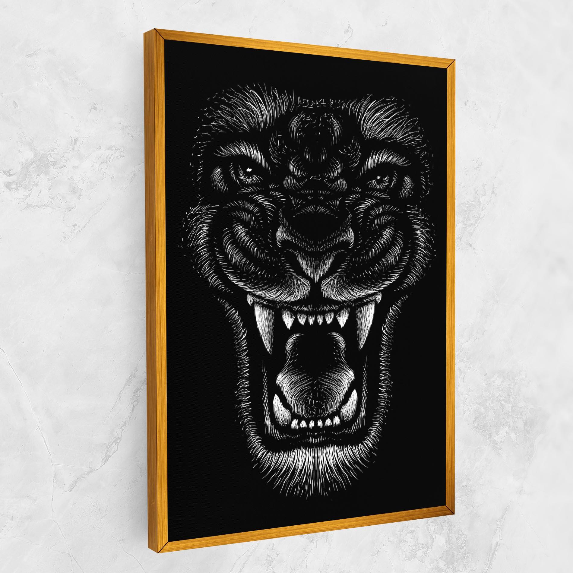 Vászonkép Lion Bite mockup 1