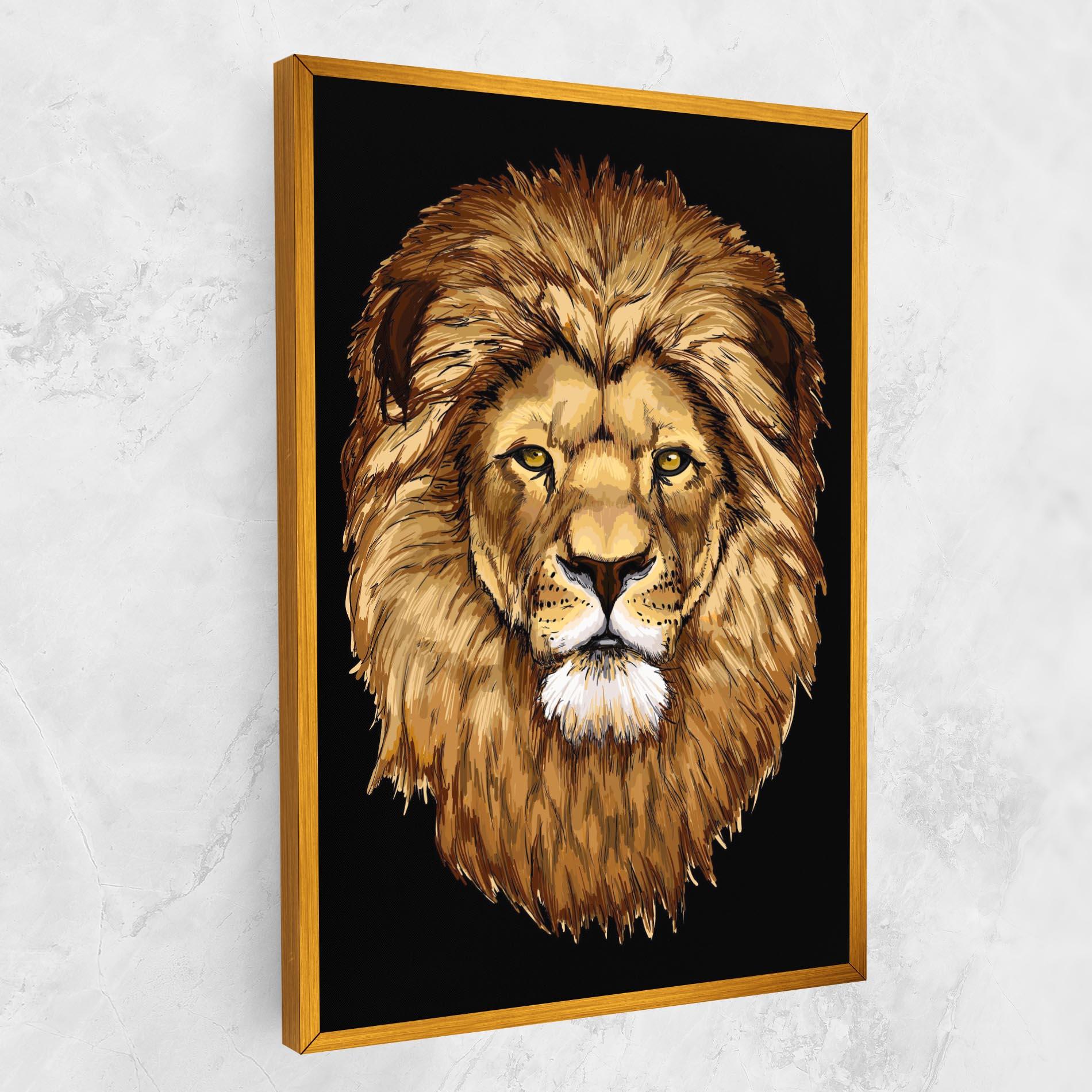 Vászonkép Lion Head mockup 1