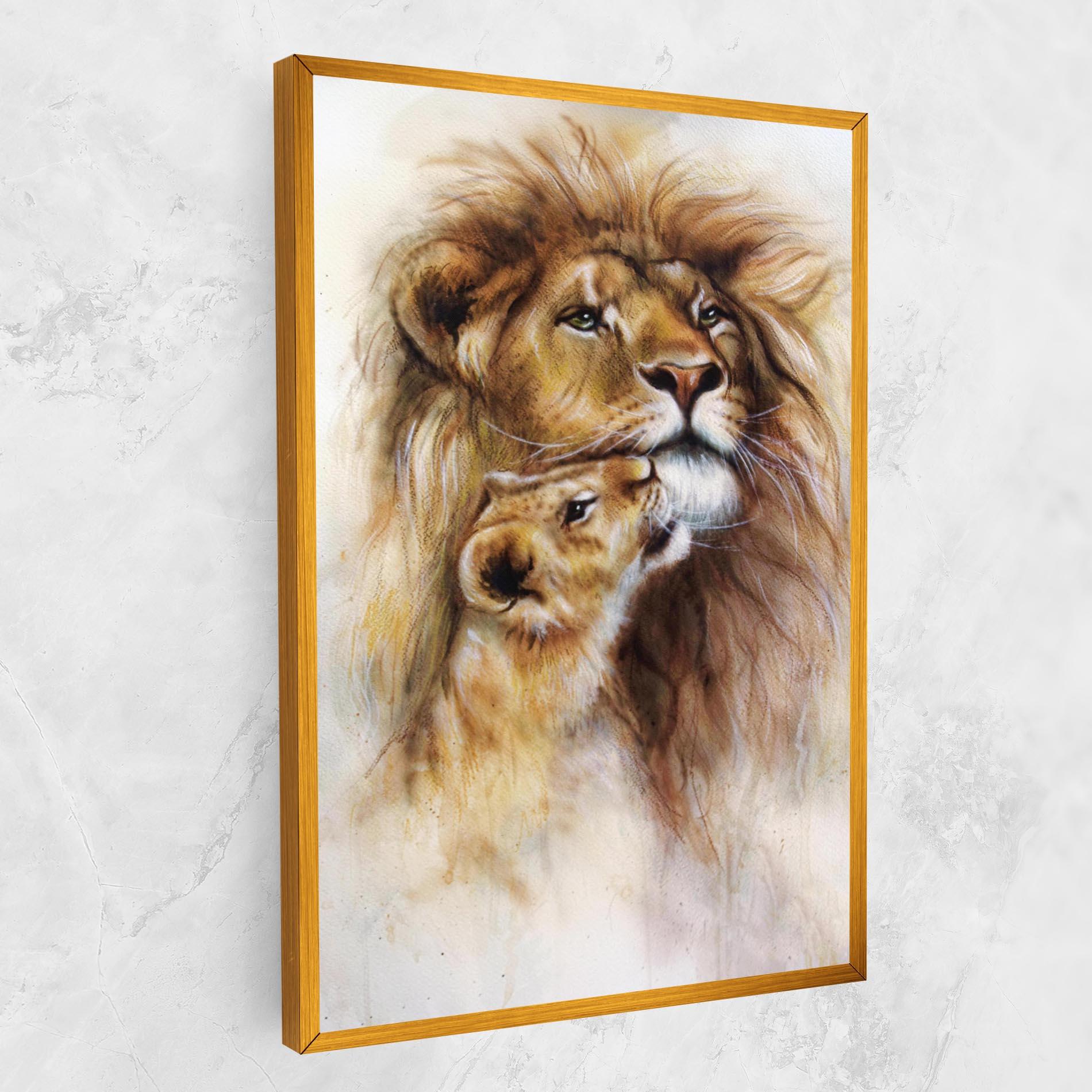 Vászonkép Lion Love mockup 1