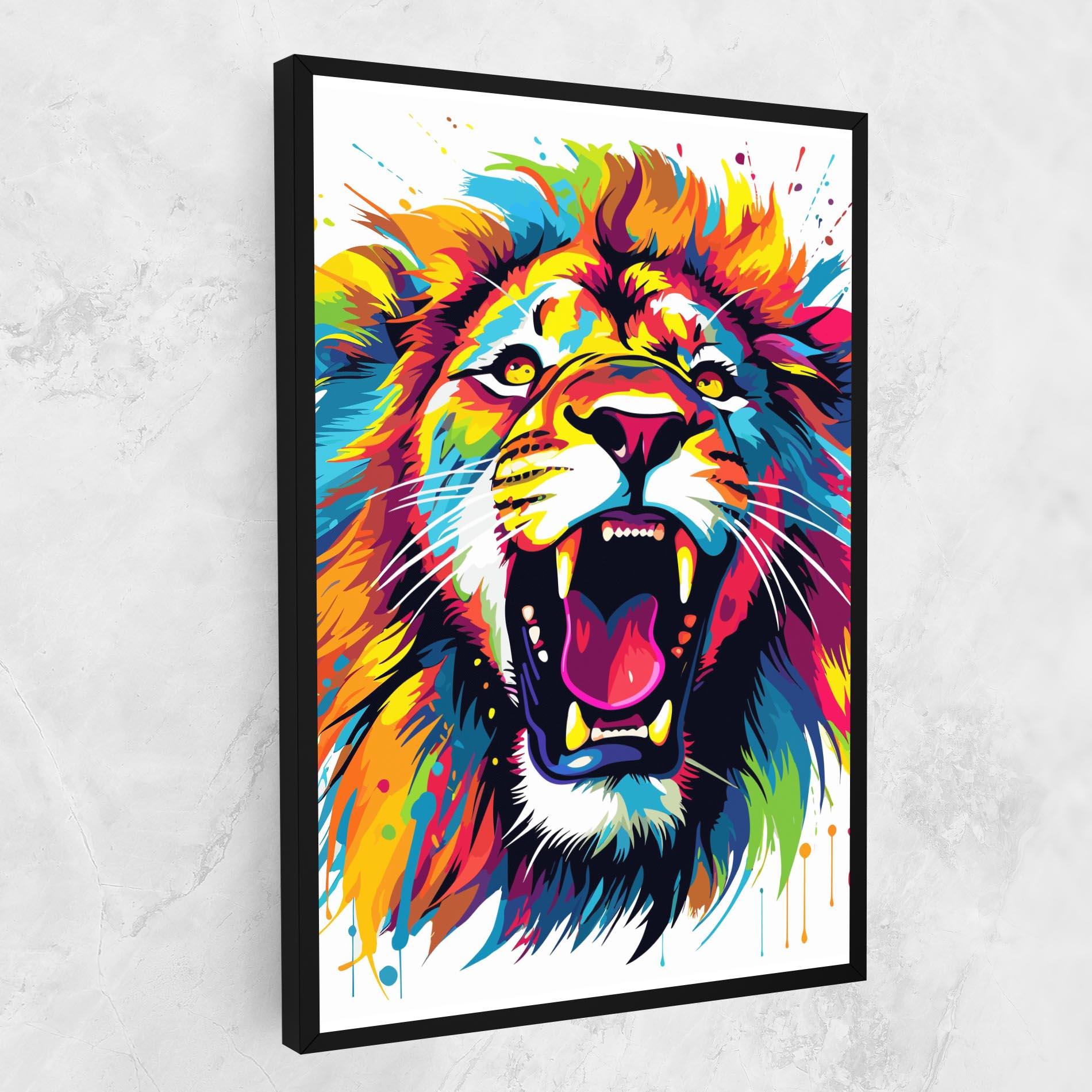 Vászonkép Angry Lion Mix mockup 1