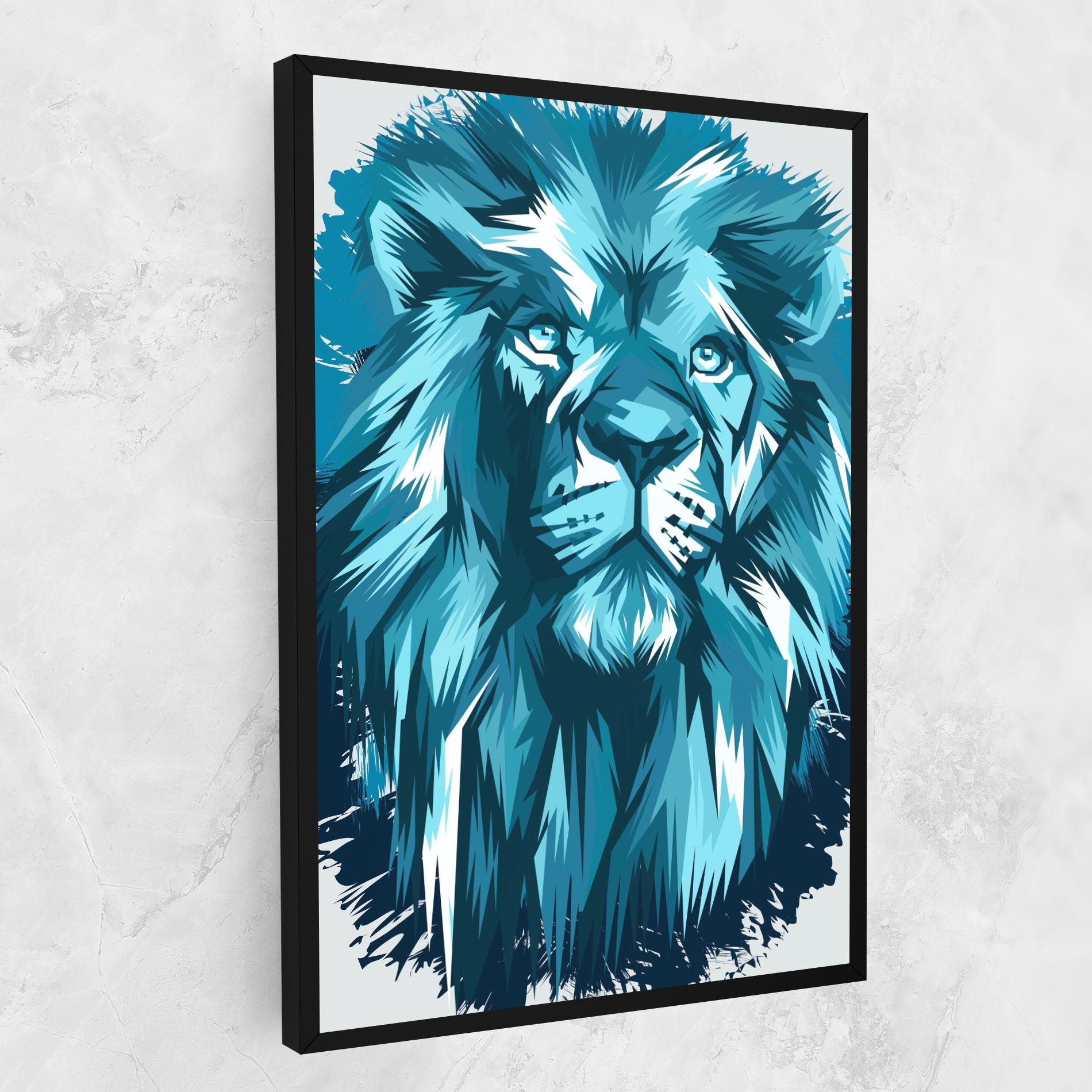 Blue Lion Head mockup 1