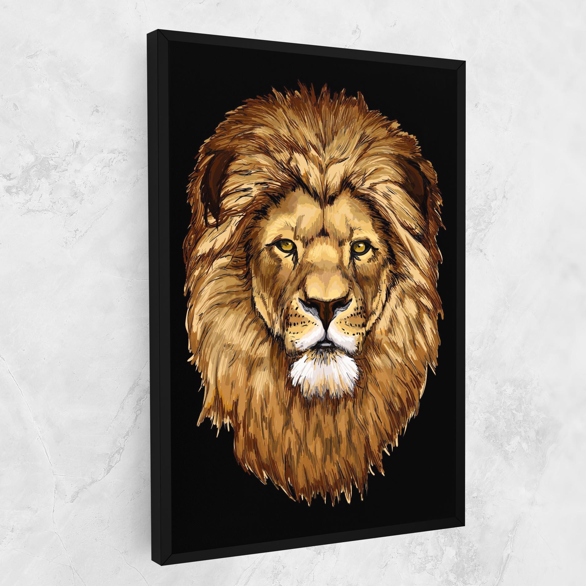Vászonkép Lion Head mockup 1