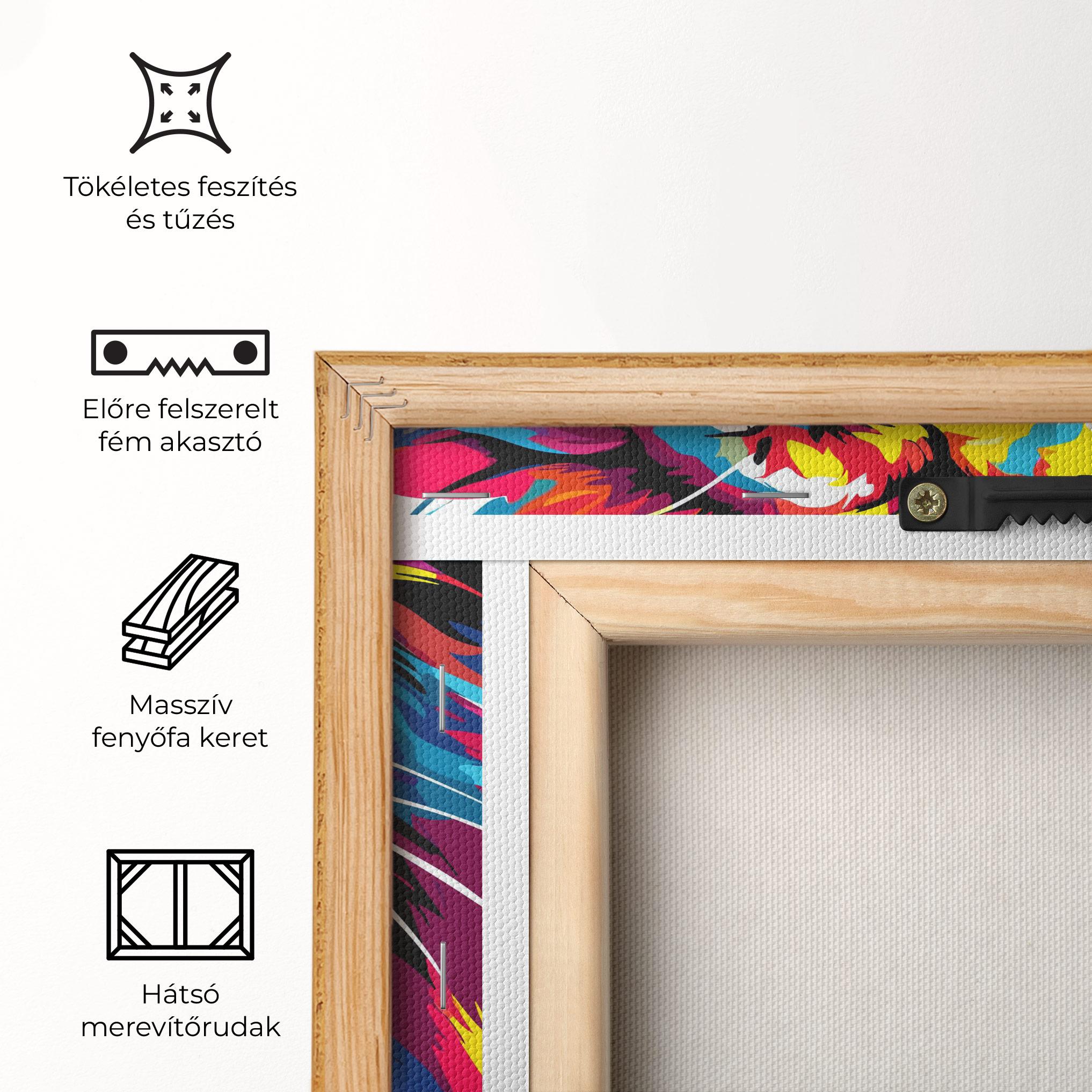 Vászonkép Angry Lion Mix mockup 5