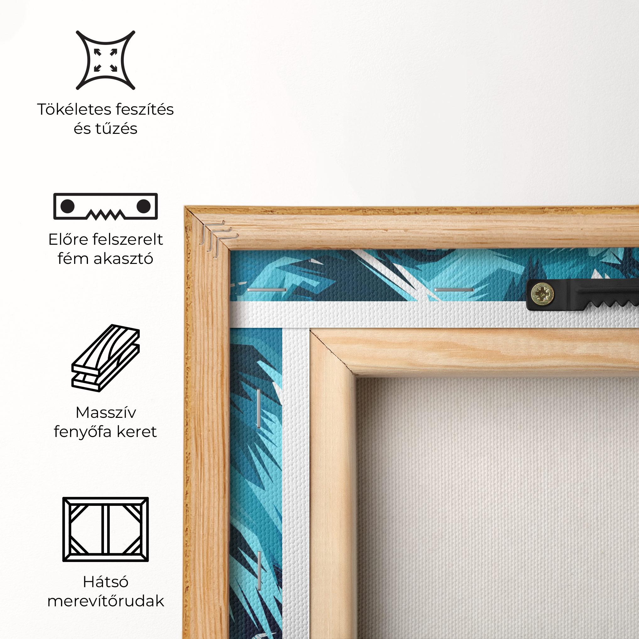 Vászonkép Blue Lion Head mockup 5