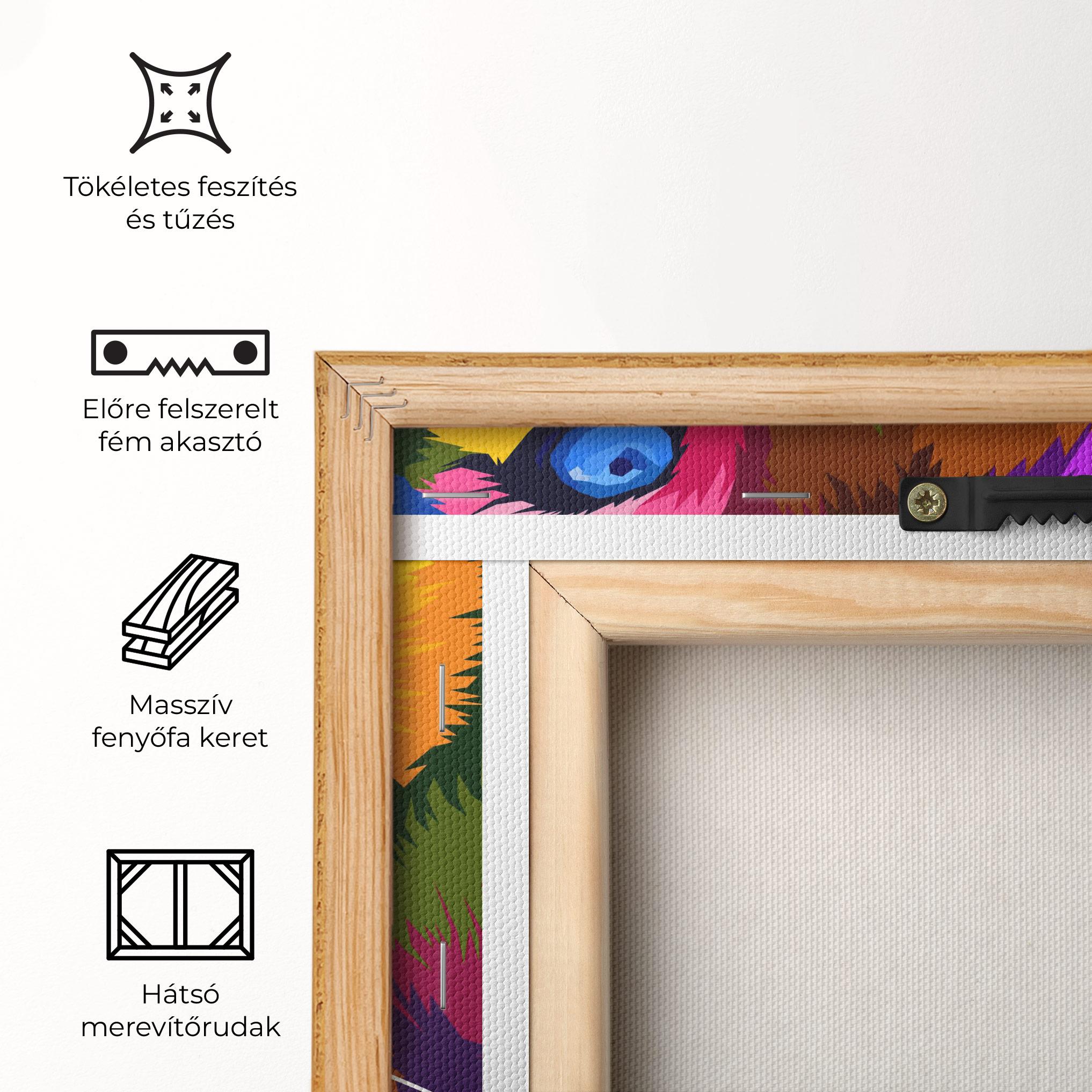 Vászonkép Color Lion Close Up mockup 5