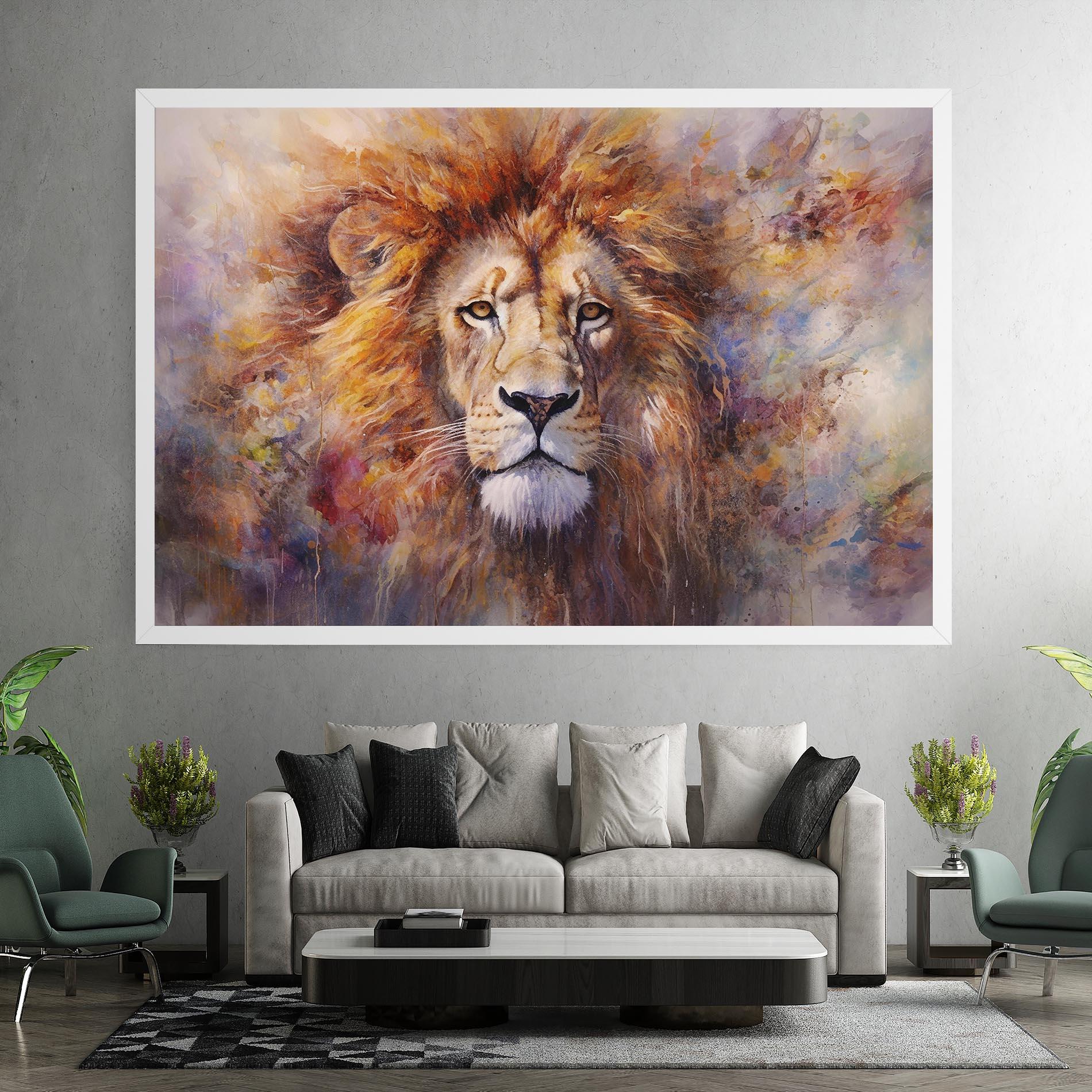 Vászonkép Abstract Lion Head mockup 7