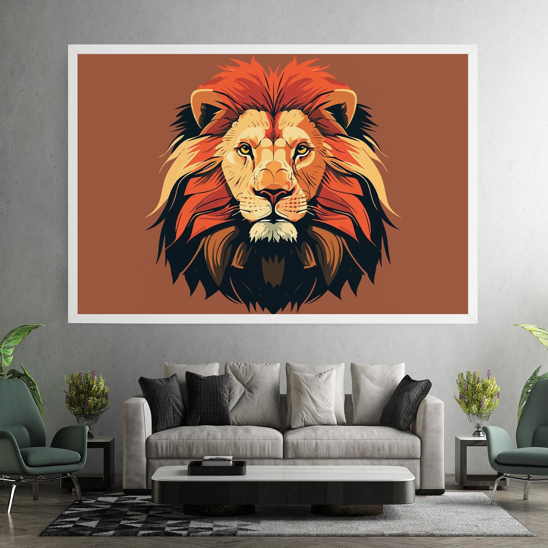 Vászonkép African Lion mockup 7