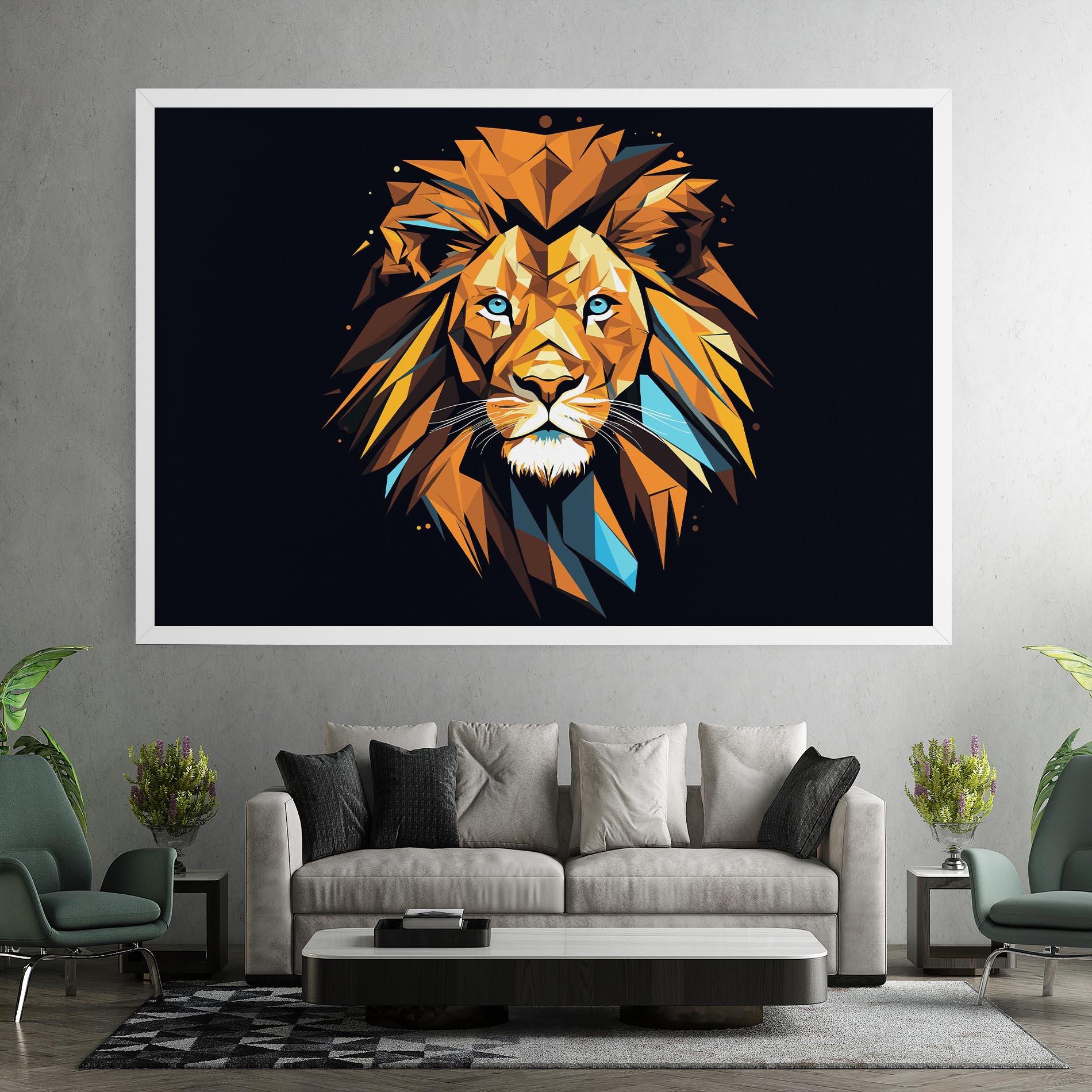 Vászonkép Pop Art Lion mockup 7