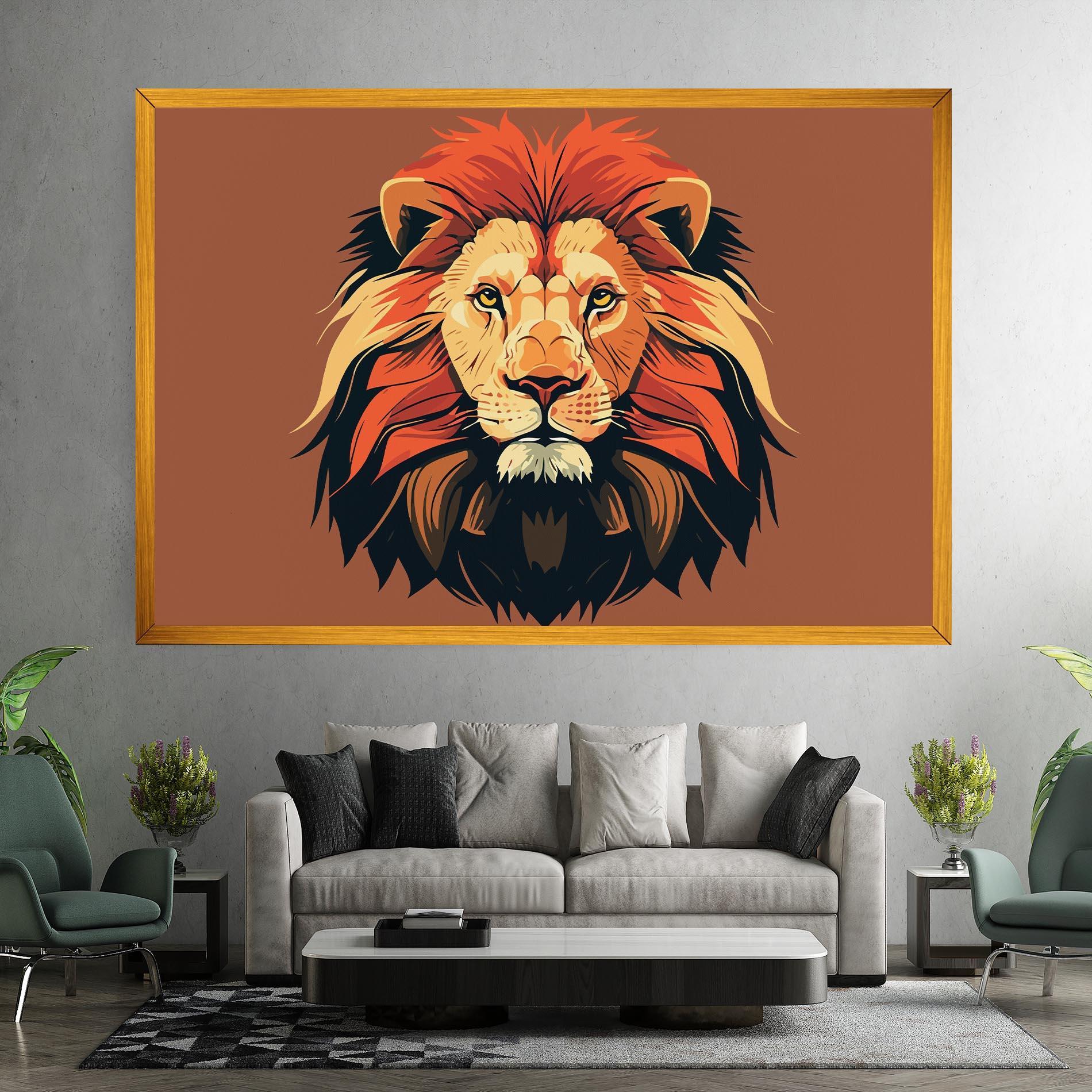 Vászonkép African Lion mockup 7
