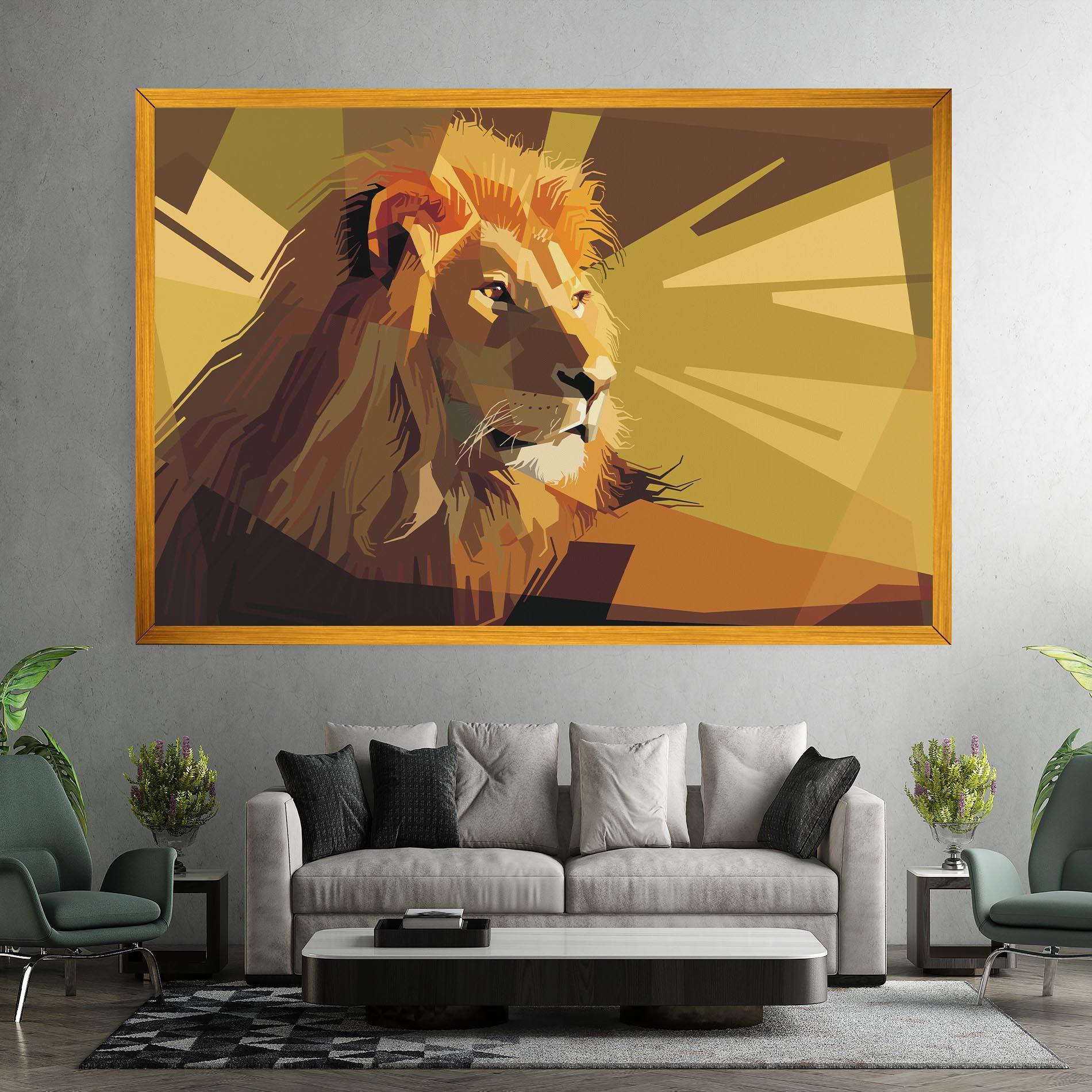 Vászonkép Lion Art mockup 7