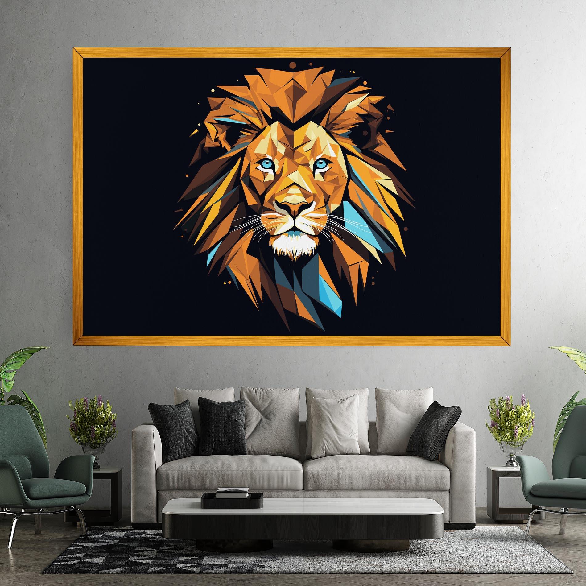 Vászonkép Pop Art Lion mockup 7