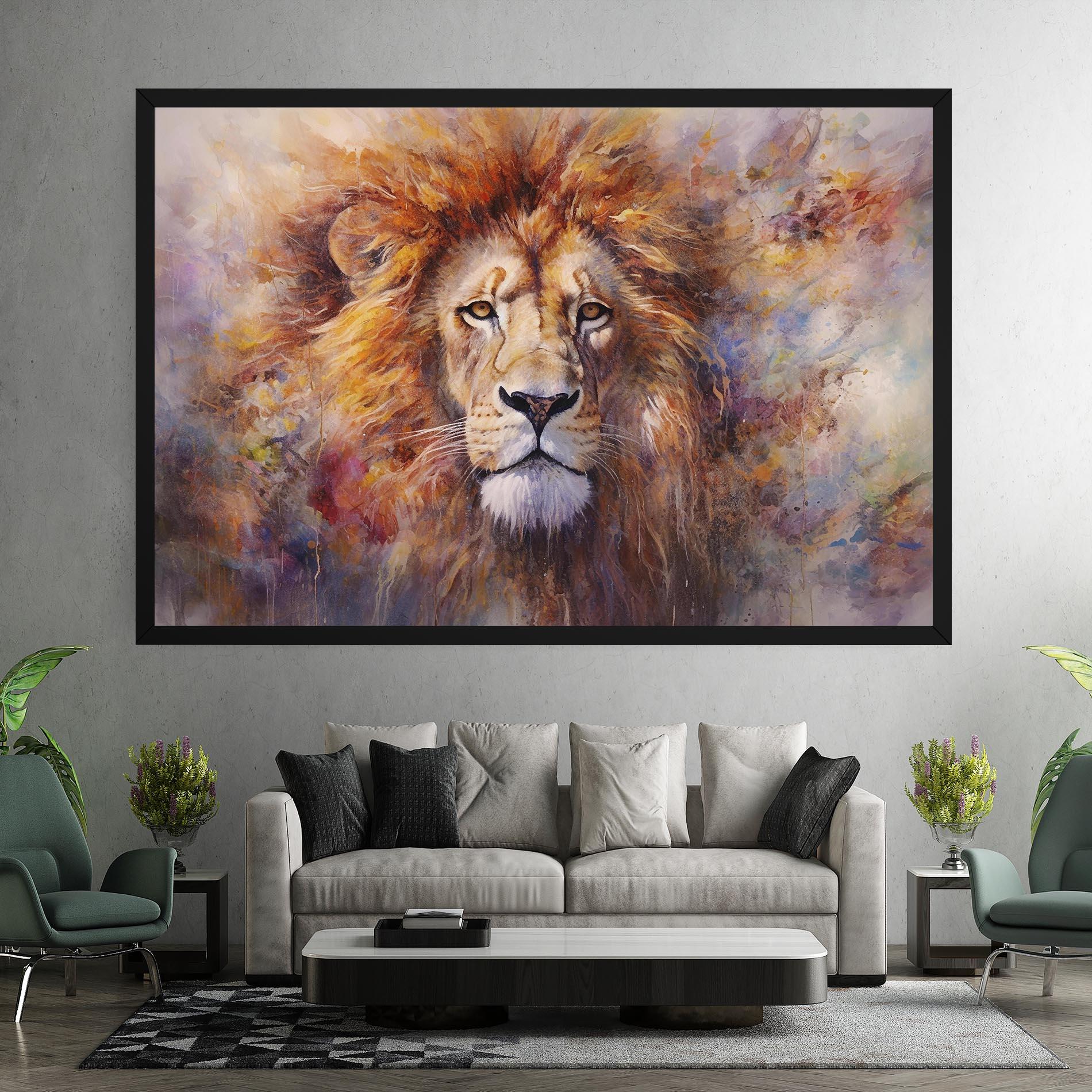 Vászonkép Abstract Lion Head mockup 7