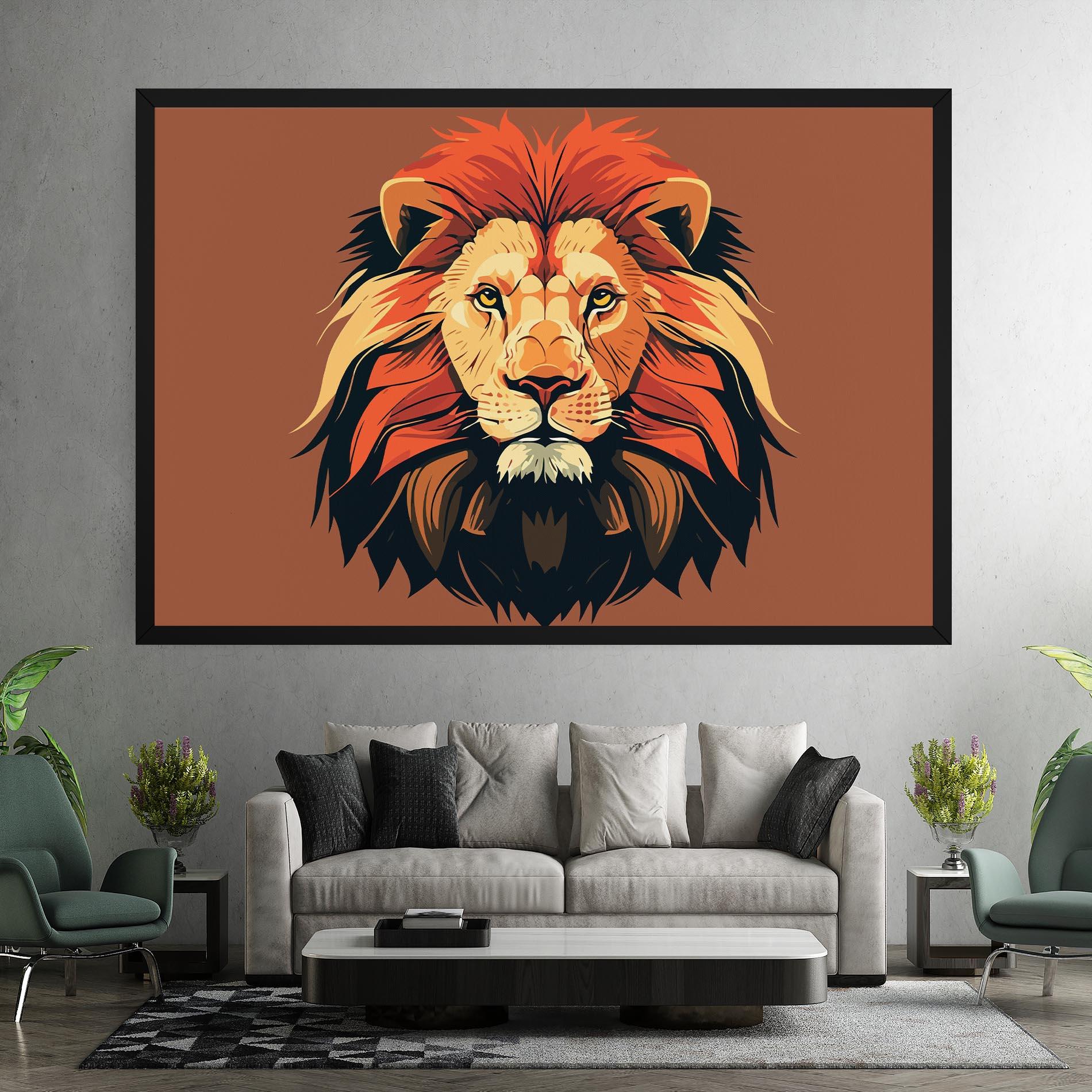 Vászonkép African Lion mockup 7