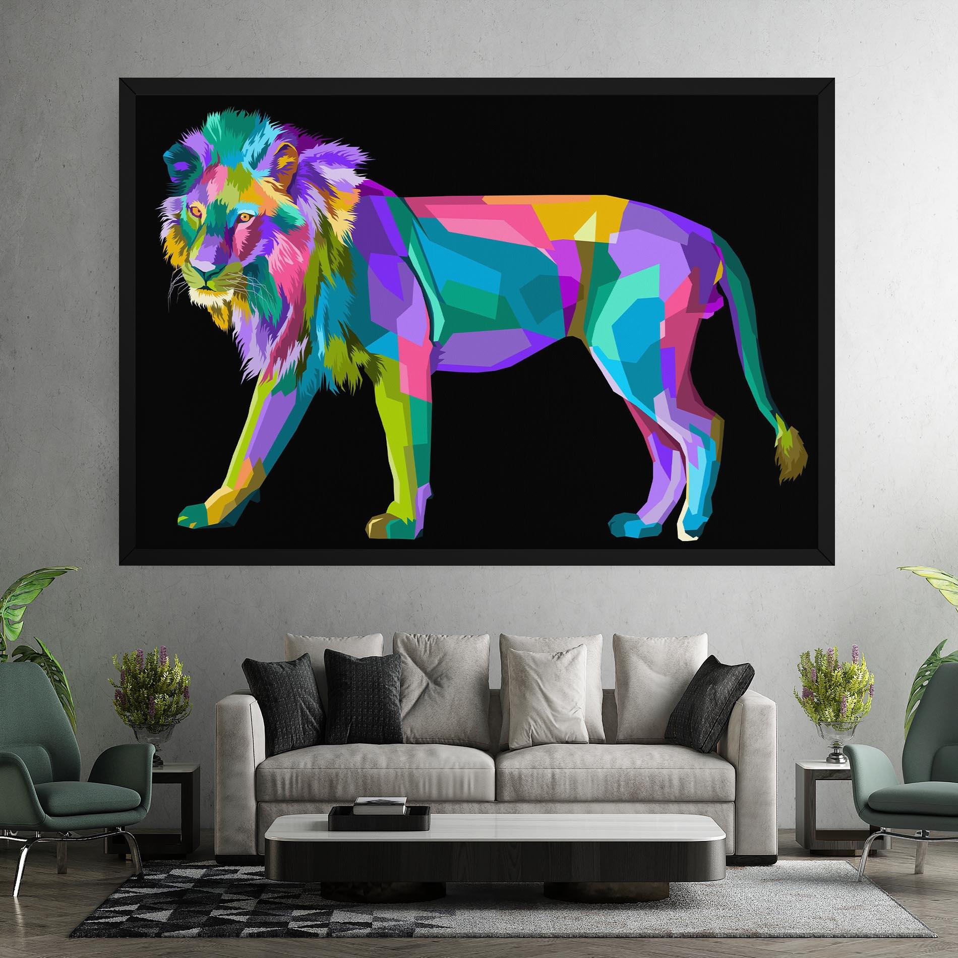 Vászonkép Lion Walking mockup 7